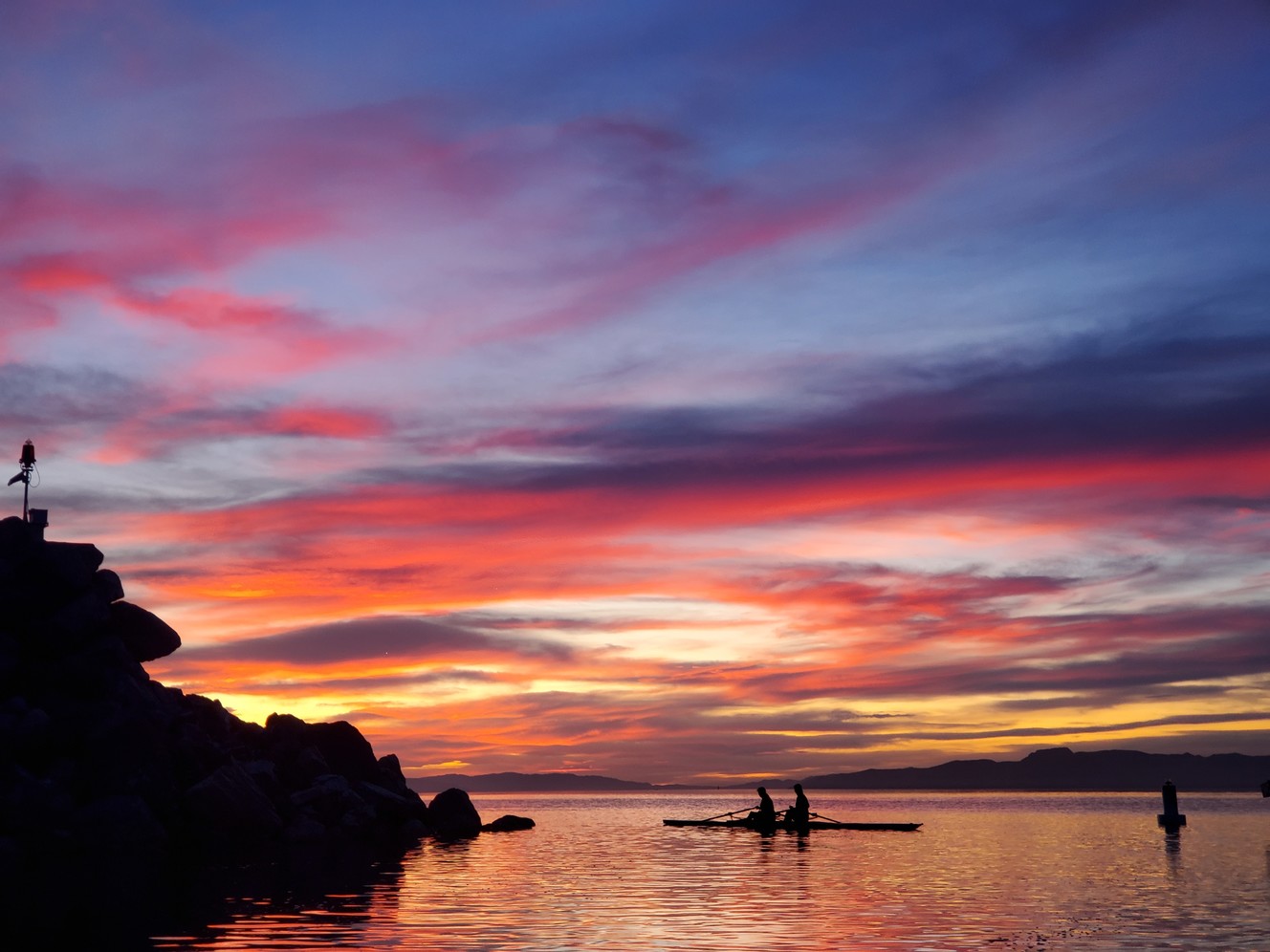 A sunset over the Great Salt Lake on Tuesday, Oct. 8, 2019. (Photo: Donna Knight, iWitness)