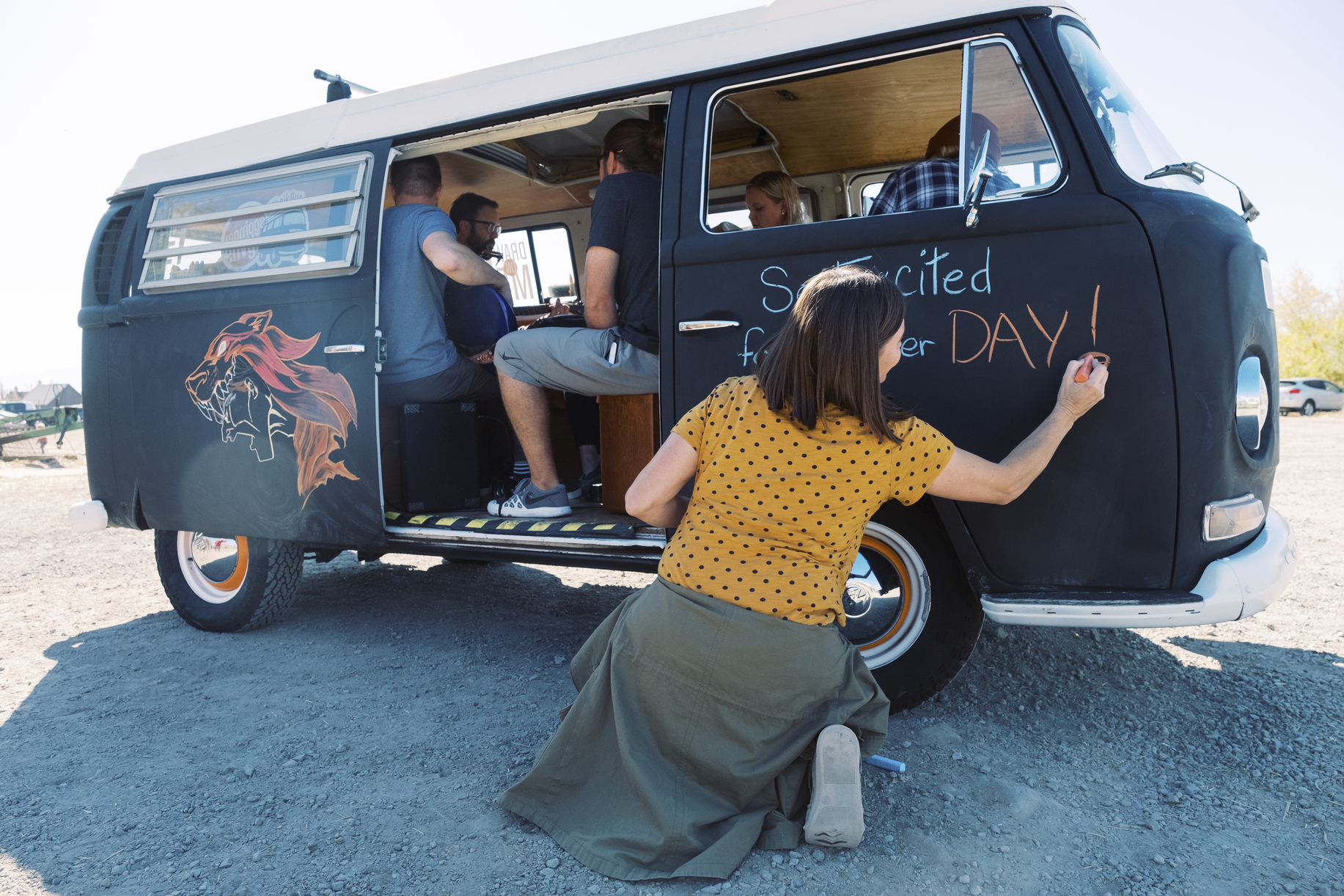 'Chalkbus' inspires drawings and connectivity