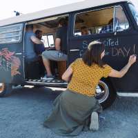 'Chalkbus' inspires drawings and connectivity
