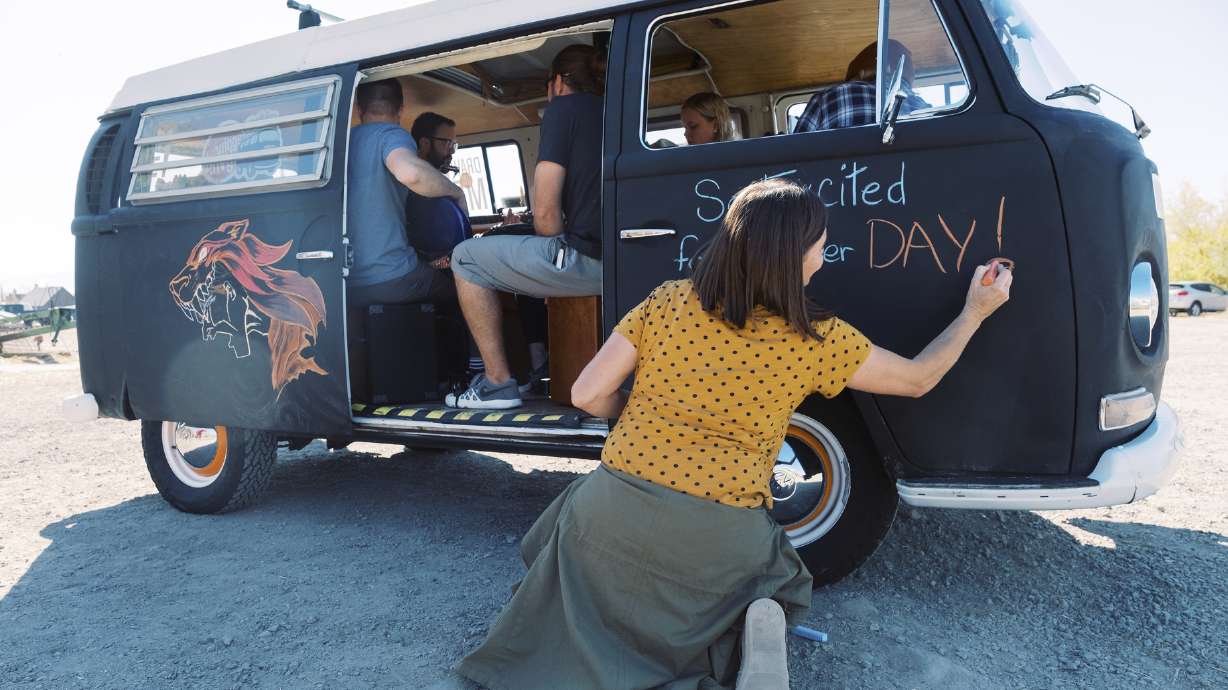 'Chalkbus' inspires drawings and connectivity