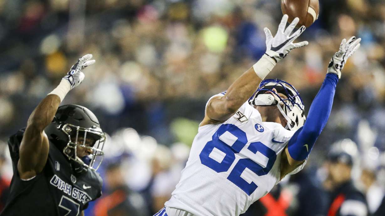 BYU reclaims Old Wagon Wheel and routs Utah State in 42-14 win