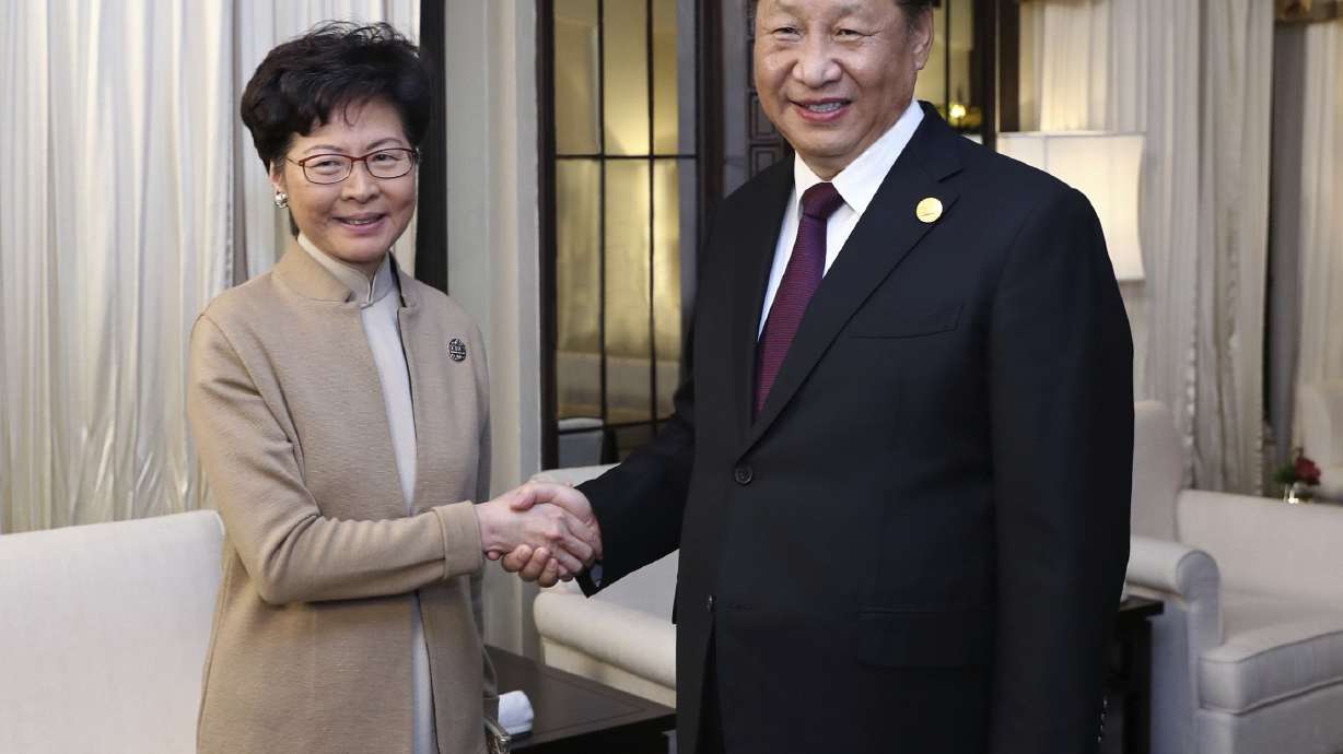 Hong Kong leader says she has Xi's backing to tackle unrest