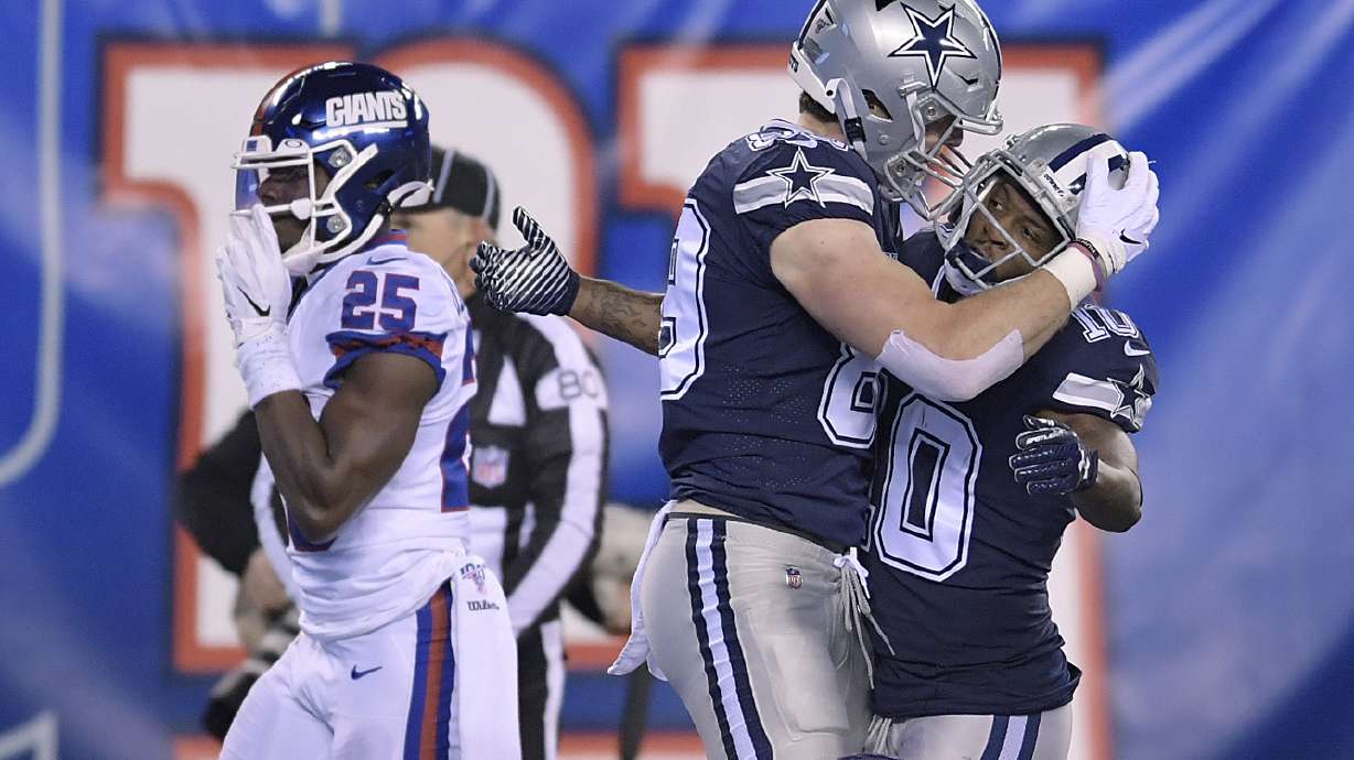 Prescott throws for 3 TDs as Cowboys beat Giants again