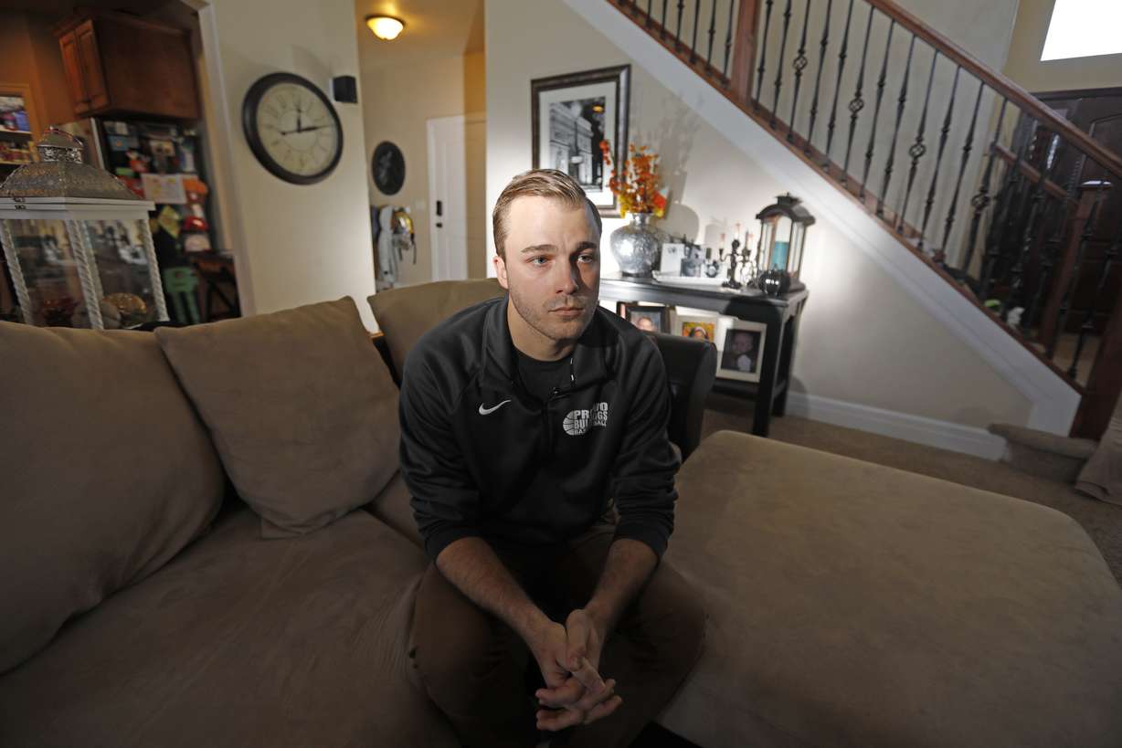 Austin Cloes, a Utah relative of the Americans killed in Mexico in what appears to be an attack by the cartels, speaks during an interview Tuesday, Nov. 5, 2019, in Herriman, Utah. (Rick Bowmer, AP Photo)