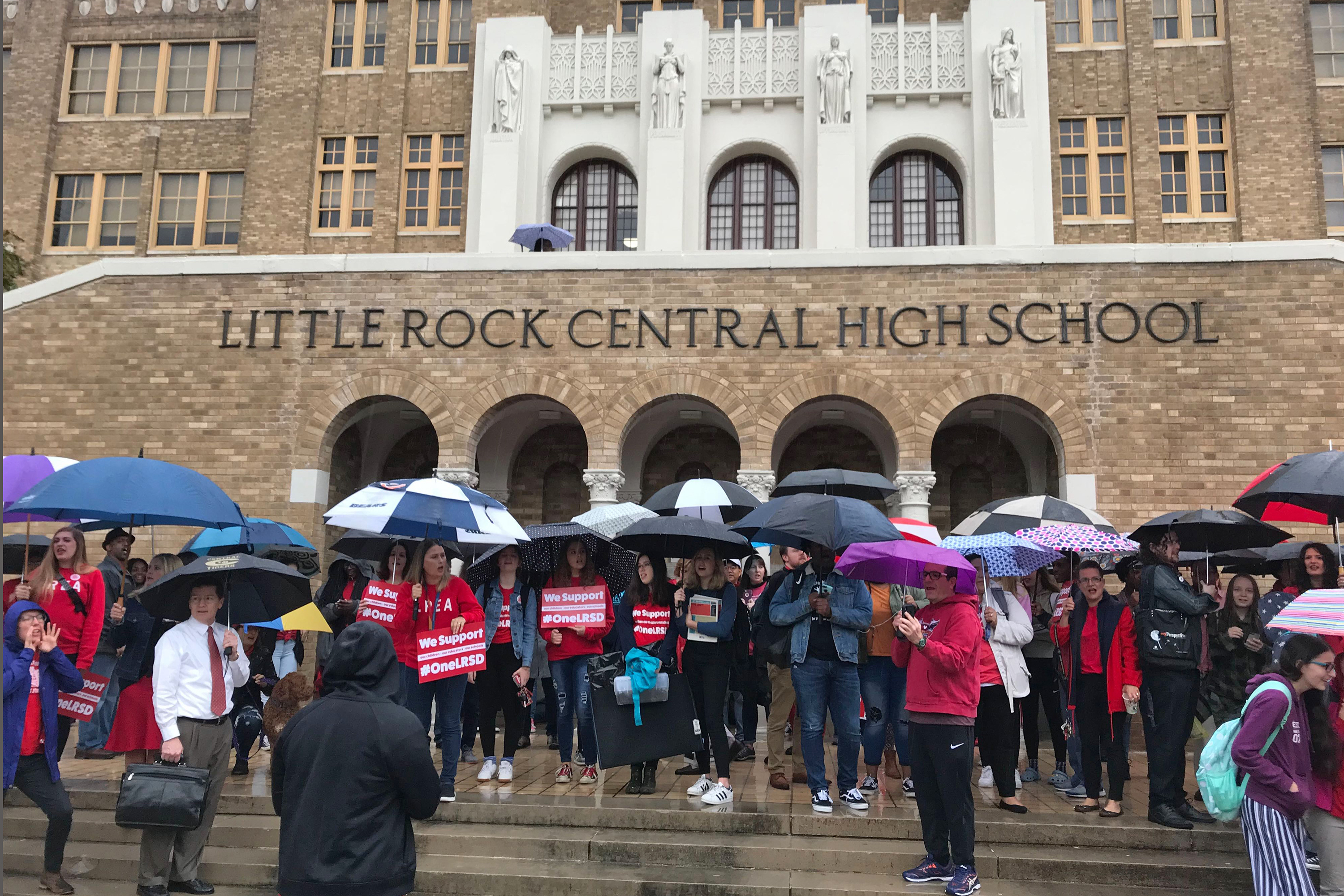 Strike plans unclear, Little Rock teachers hold 'walk-ins'