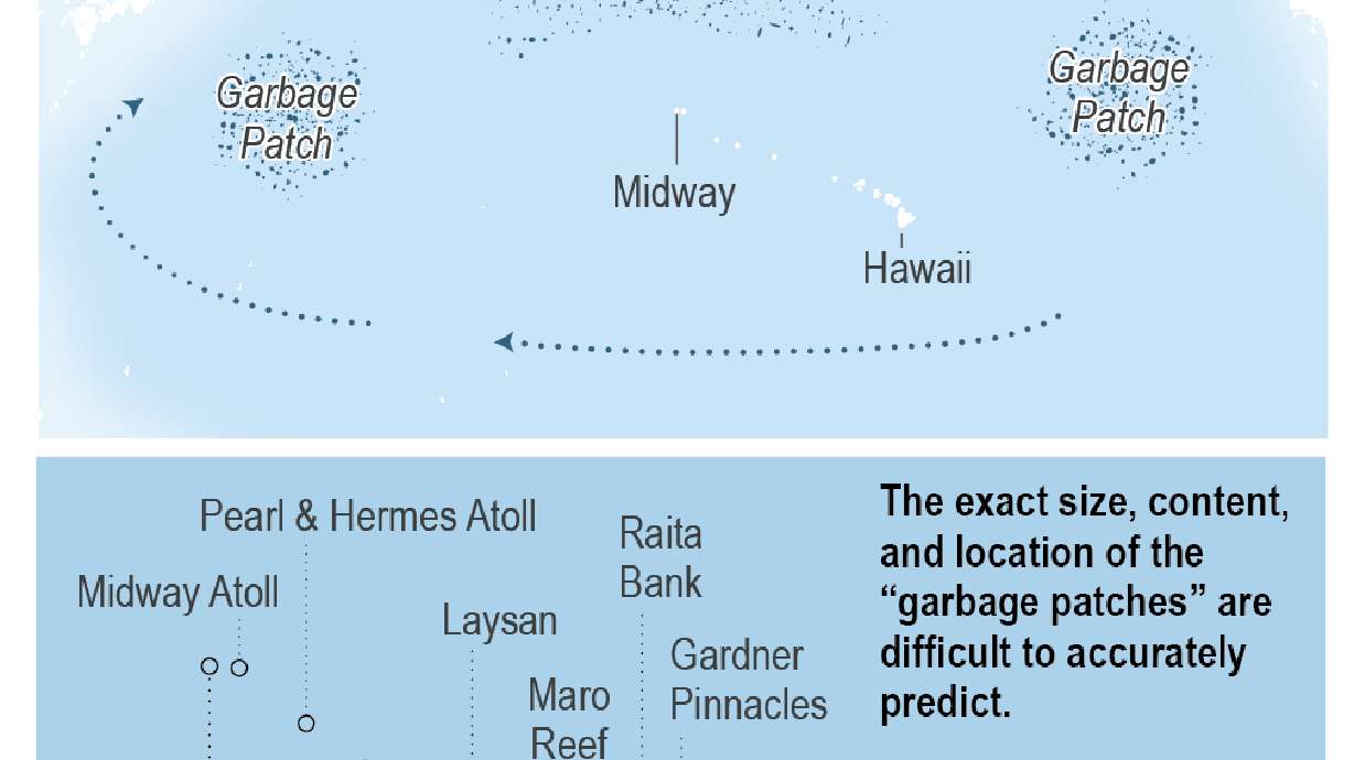 Pacific bird refuge struggles as ocean garbage patch grows