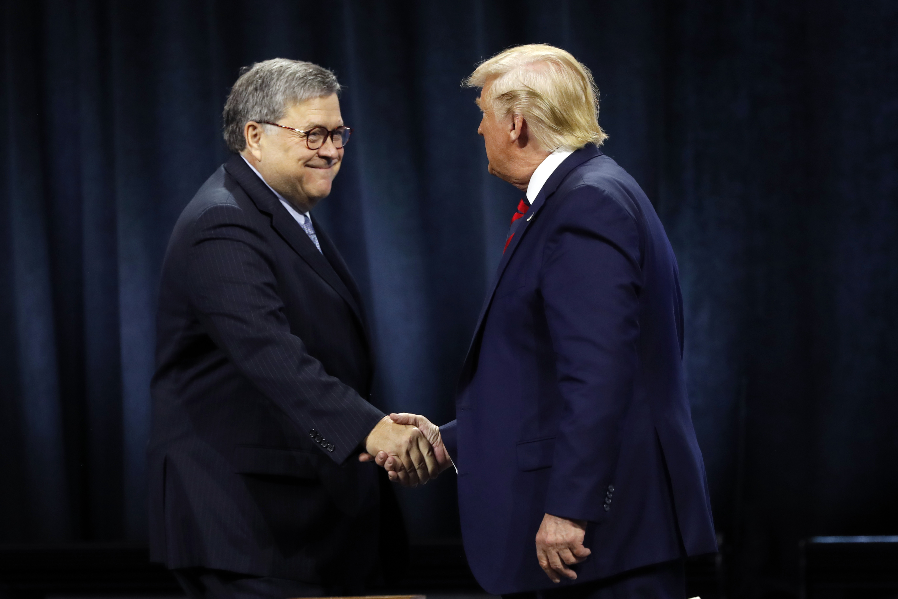 Trump denies he wanted Barr to publicly clear him