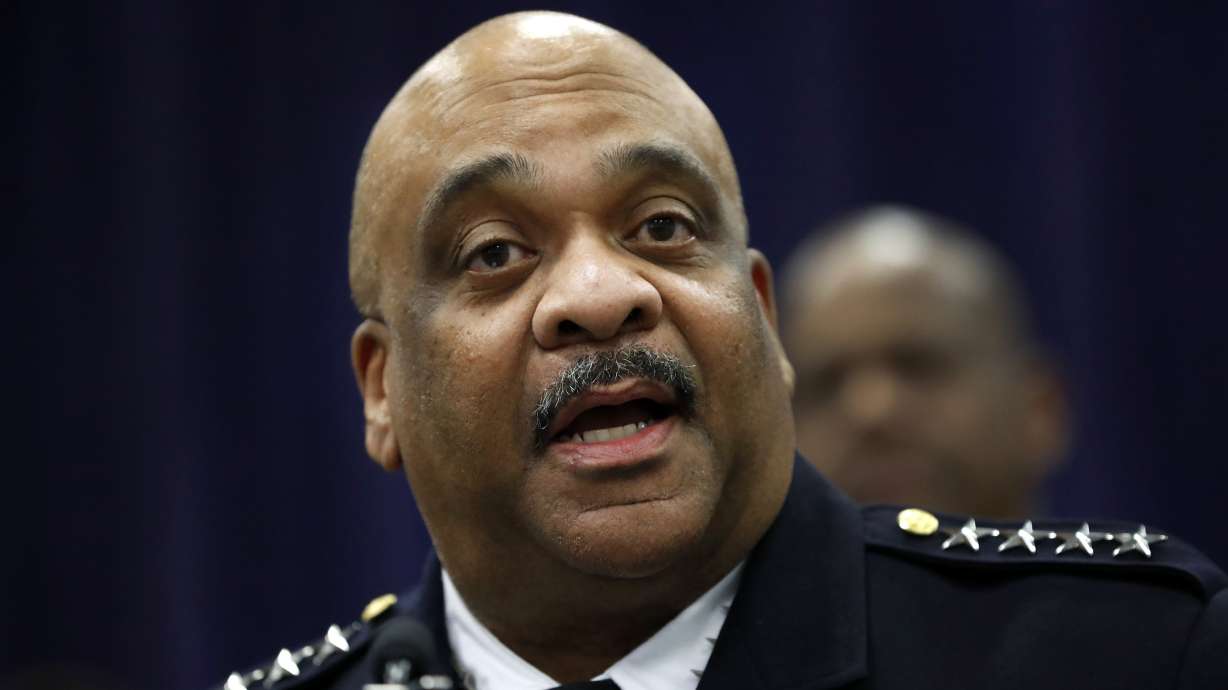 The Latest: Chicago mayor: Police chief staying through year