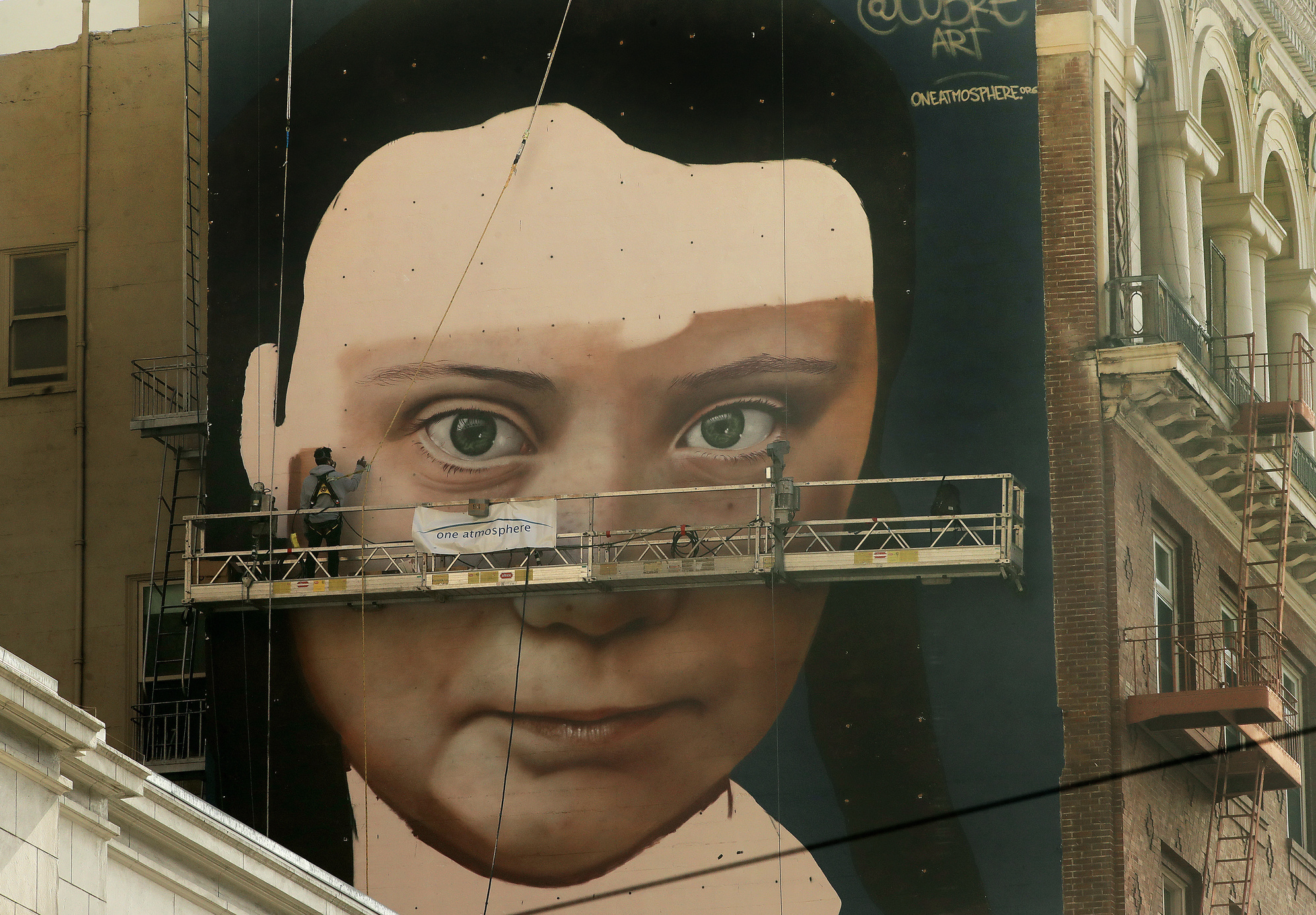 Mural of activist Greta Thunberg going up in San Francisco