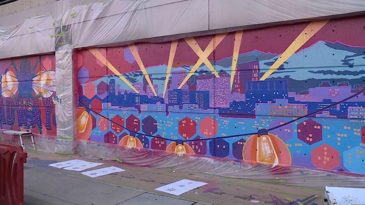 New mural, app unveiled at block party to celebrate public art in downtown SLC