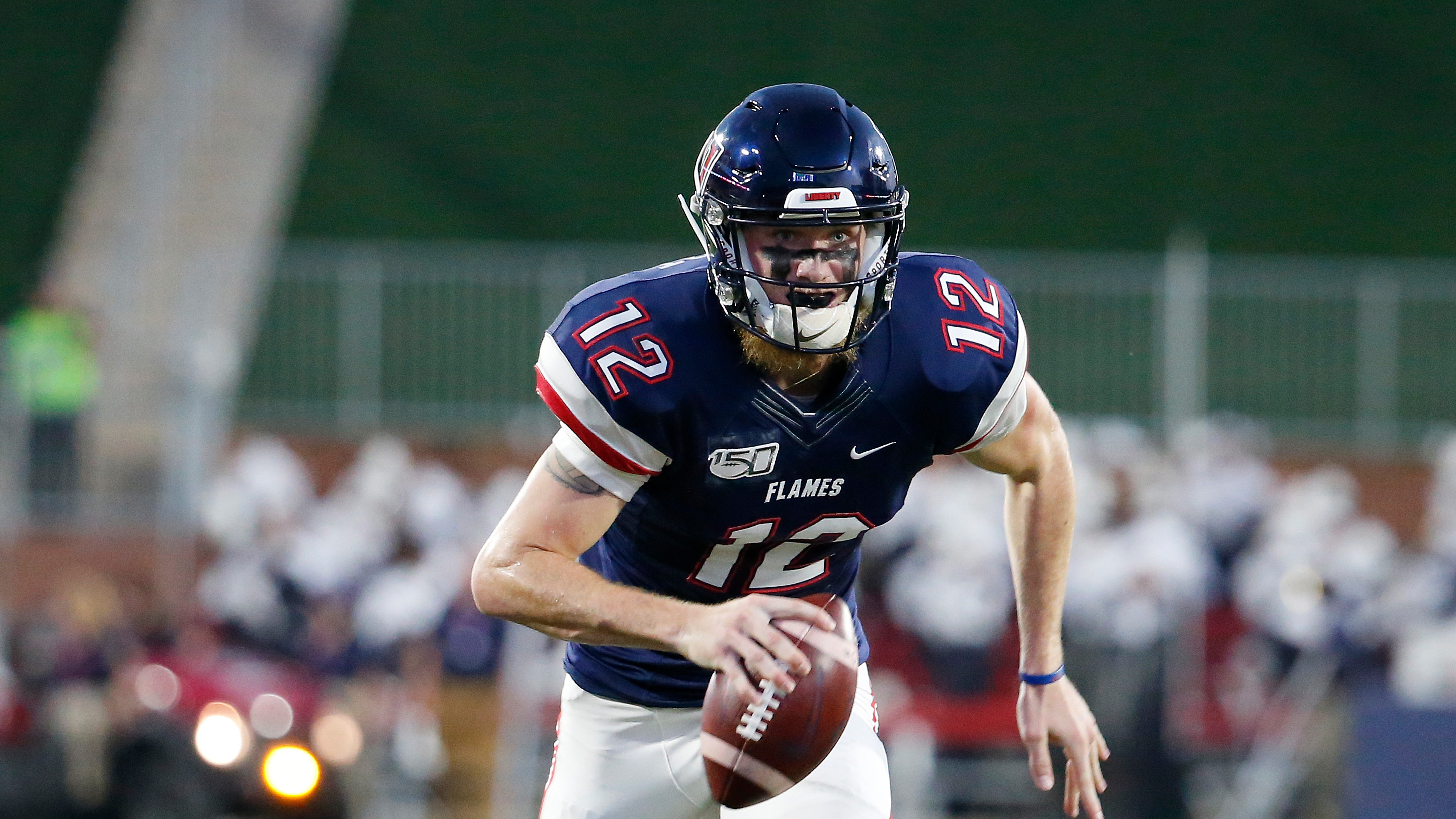 Stephen Calvert during a New Mexico Lobos at Liberty Flames NCAA football game on Saturday, Sept. 28, 2019 in Lynchburg, Va. (Photo: Amber Searls, AP)