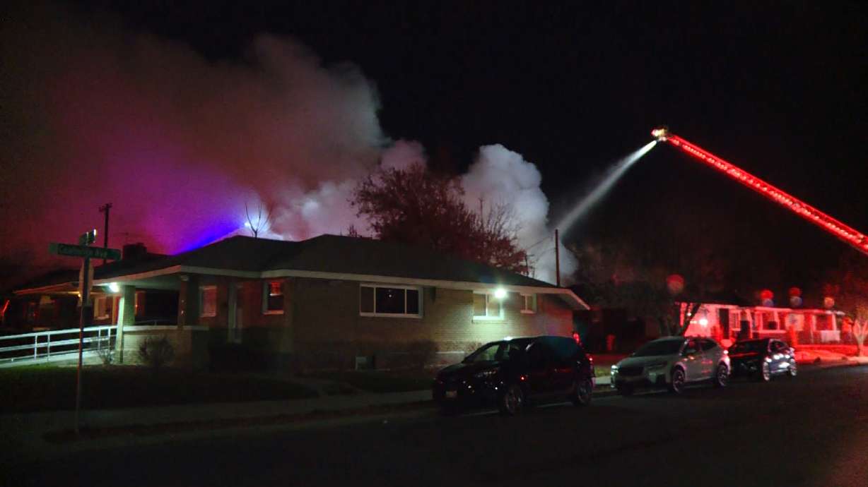 Multiple semitrailers and a shed catch fire in Salt Lake, temporarily closing part of Main Street