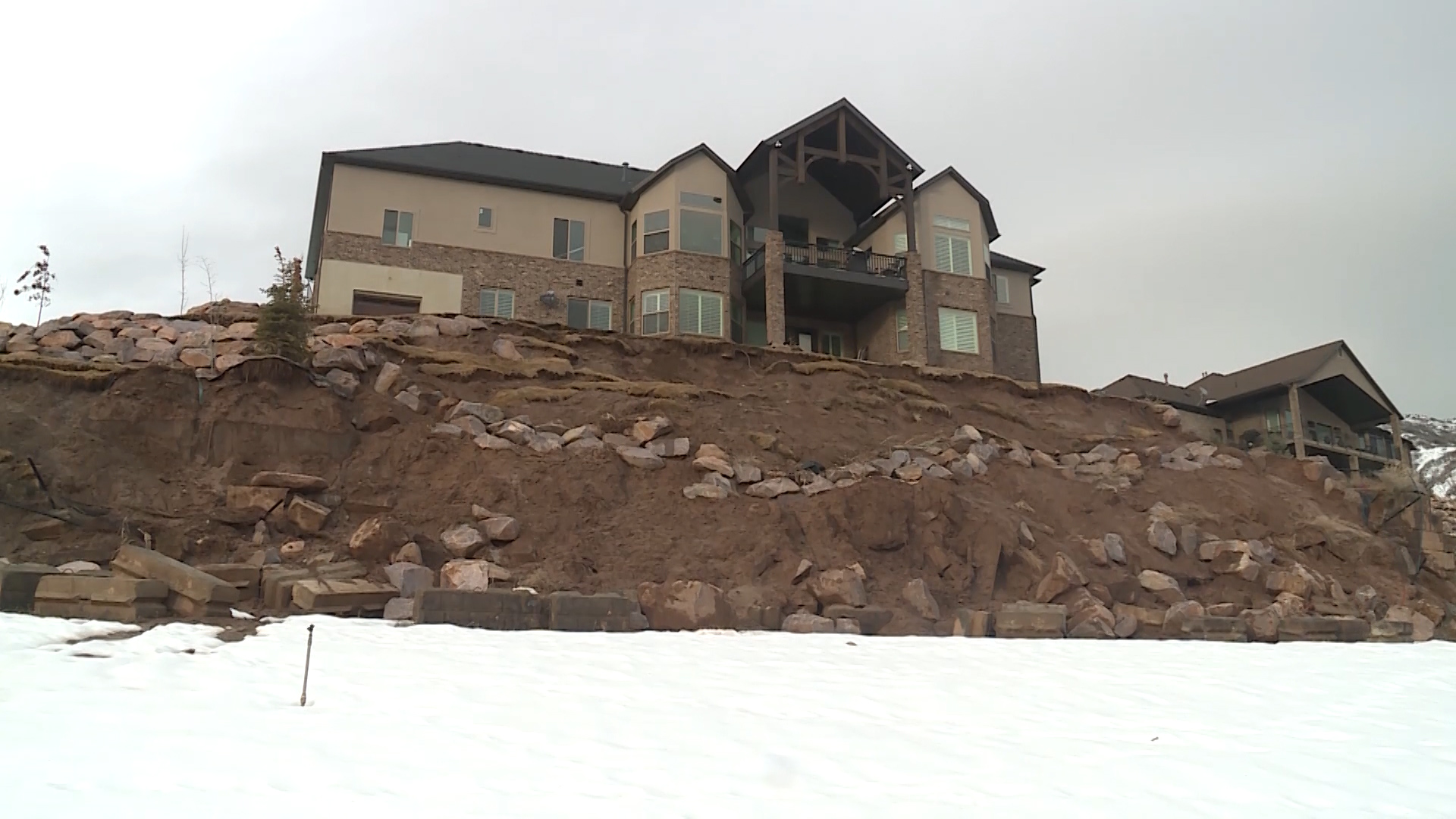 Bennett and Kassie Thurgood told KSL in February 2017 that the retention wall of their Ogden property collapsed in April 2016. Concerned for their safety, the family moved out about six months later. (Photo: Steve Breinholt, KSL TV, File)