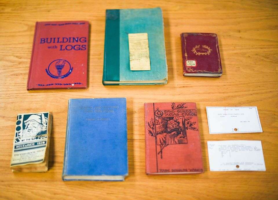 Over two years after a flood destroyed the Sprague Branch of the Salt Lake City Library, renovation crews found vintage books sheltered from the downpour in a unique hiding place: the walls. (Photo: The Salt Lake City Public Library, Facebook)