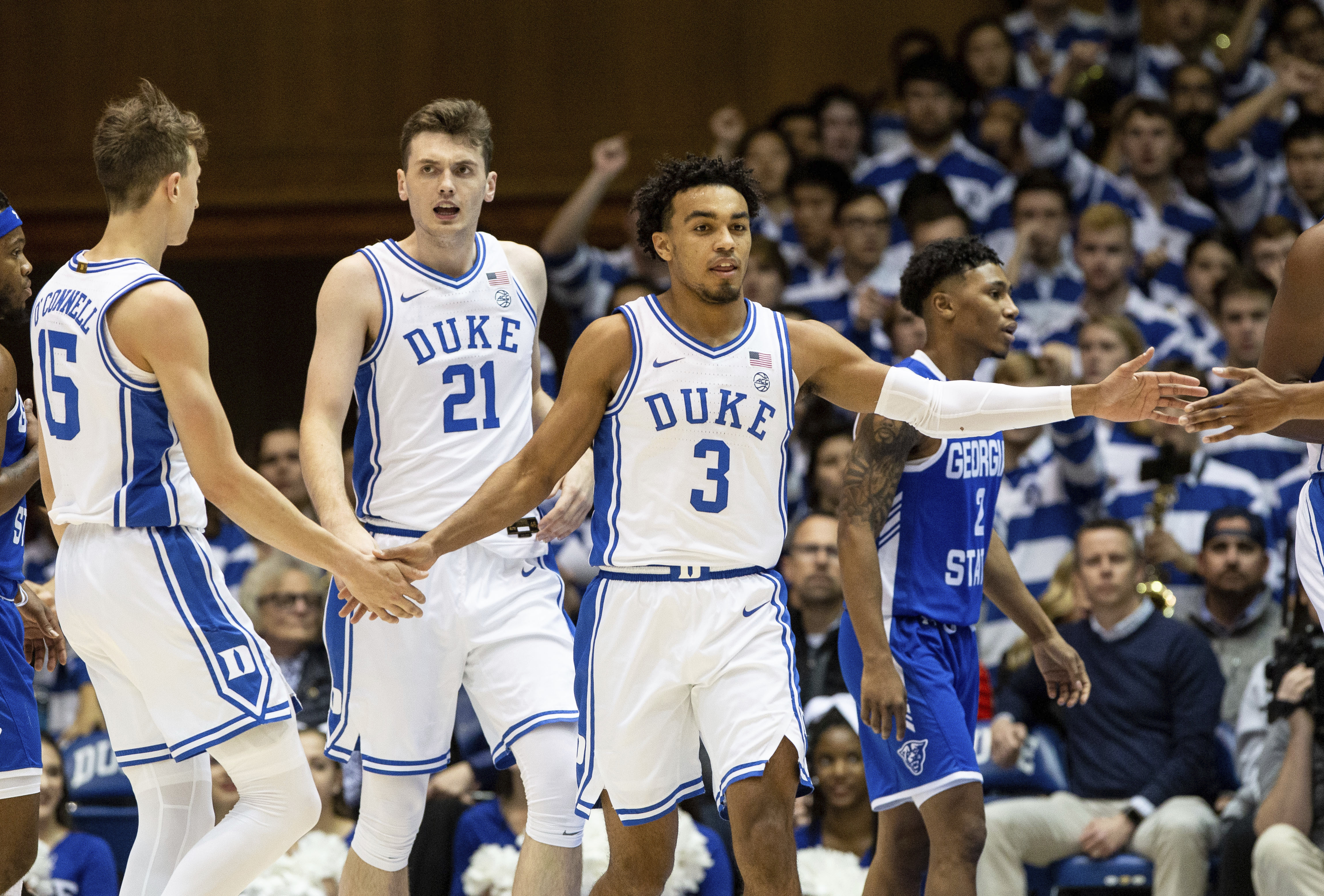 Jones scores 31, No. 2 Duke beats Georgia State, 74-63