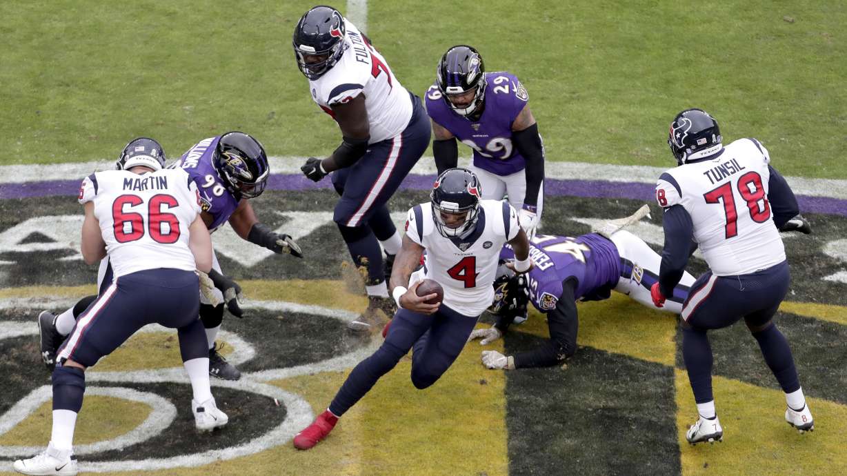 Ravens harass Watson, beat Texans 41-7 for 6th straight win