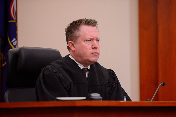 Third District Judge James Blanch listens to arguments on Monday, Nov. 18, 2019, during a hearing on Salt Lake City’s lawsuit against the state over the creation of the Utah Inland Port. (Photo: Trent Nelson, Pool)
