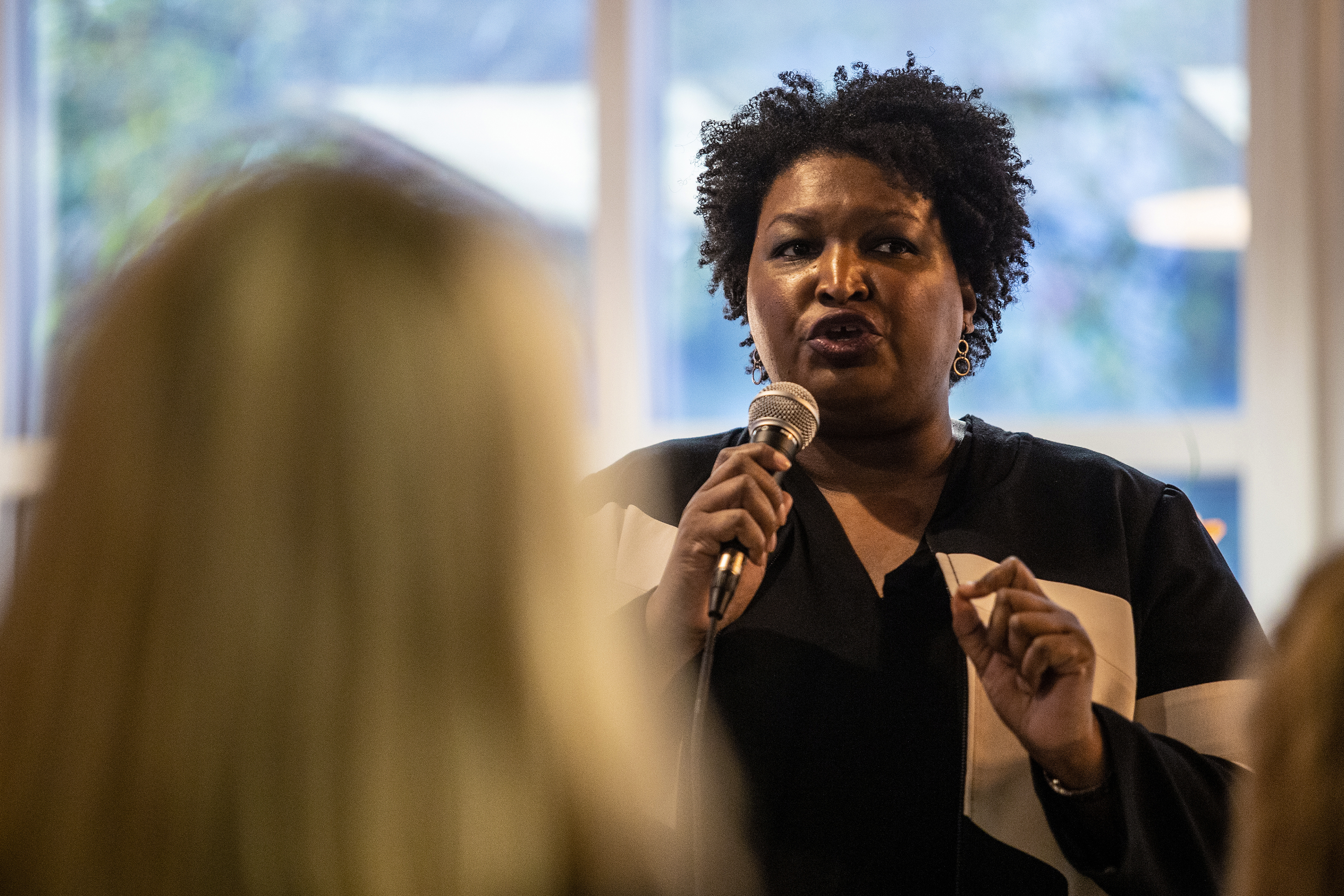 Democrat Stacey Abrams warns about about voter suppression