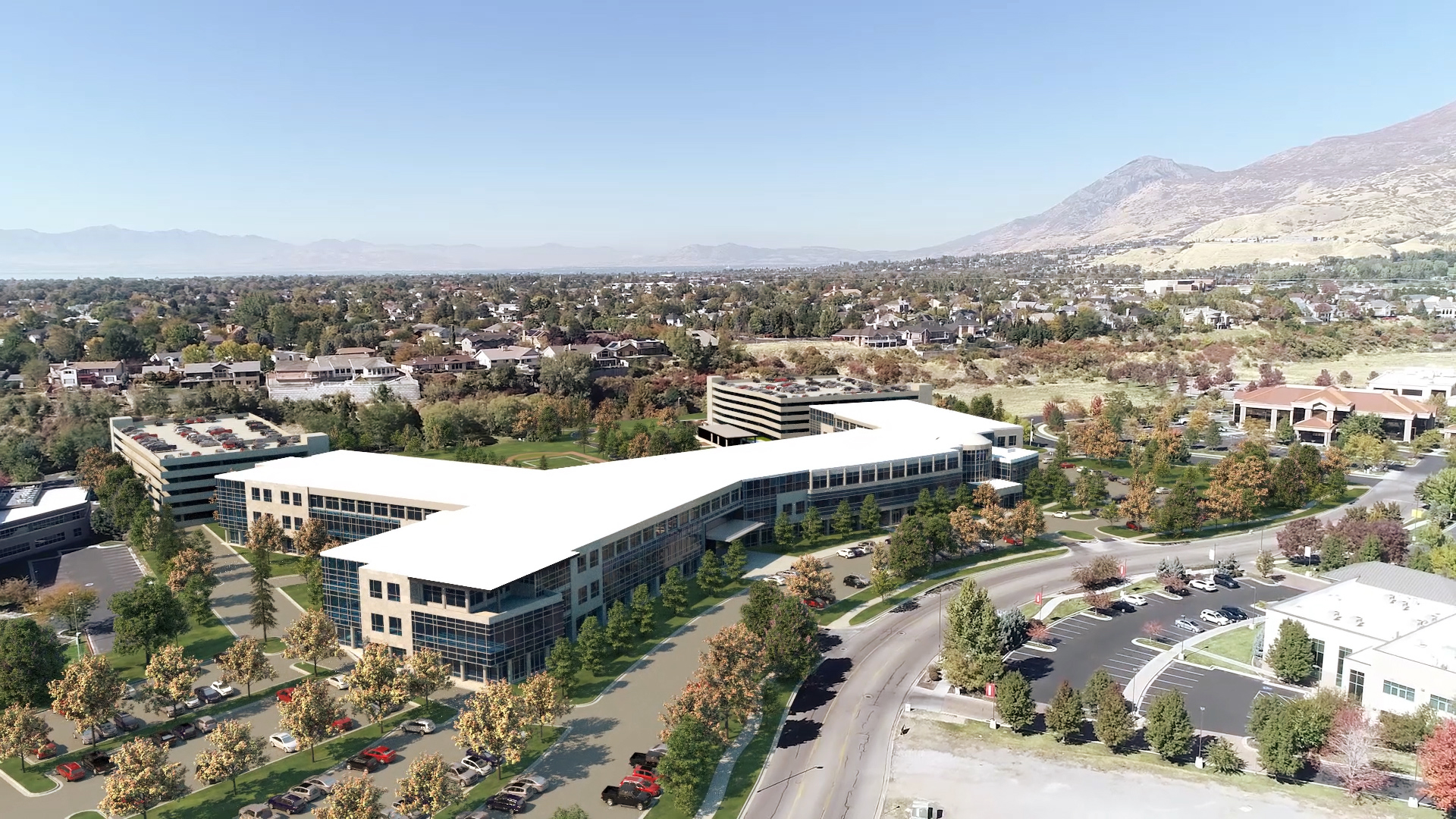 Artist rendering of new Qualtrics headquarters in Provo.