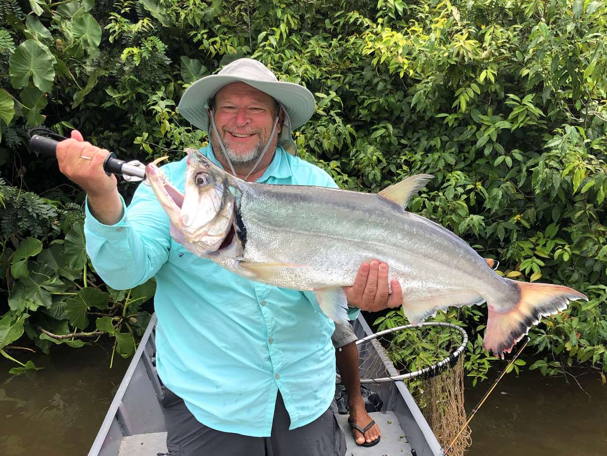 A payara caught in the Amazon during the fishing trip. (Photo: Flint Stephens)