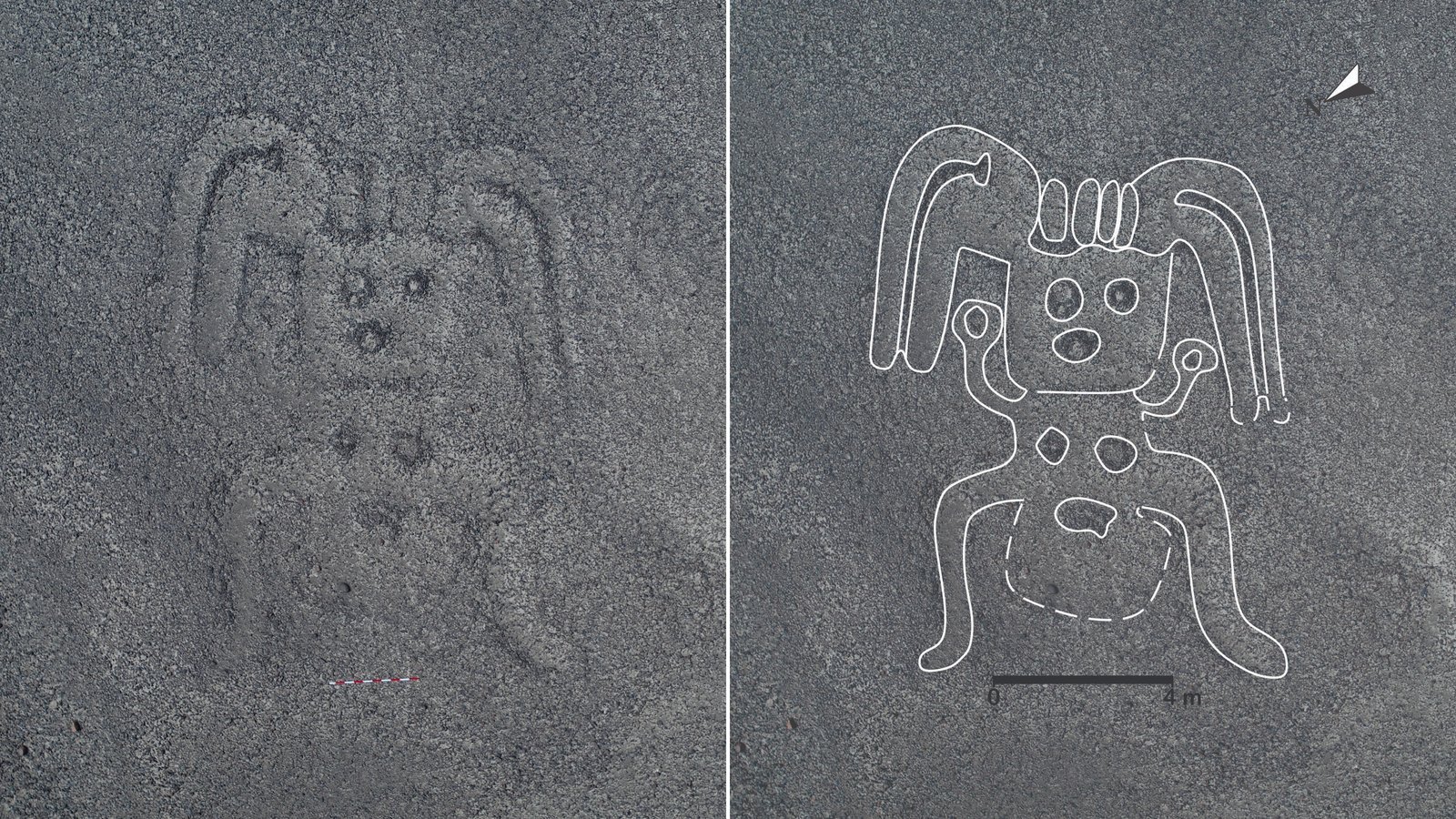 More than 140 ancient geoglyphs were found carved in the sands of Peru
