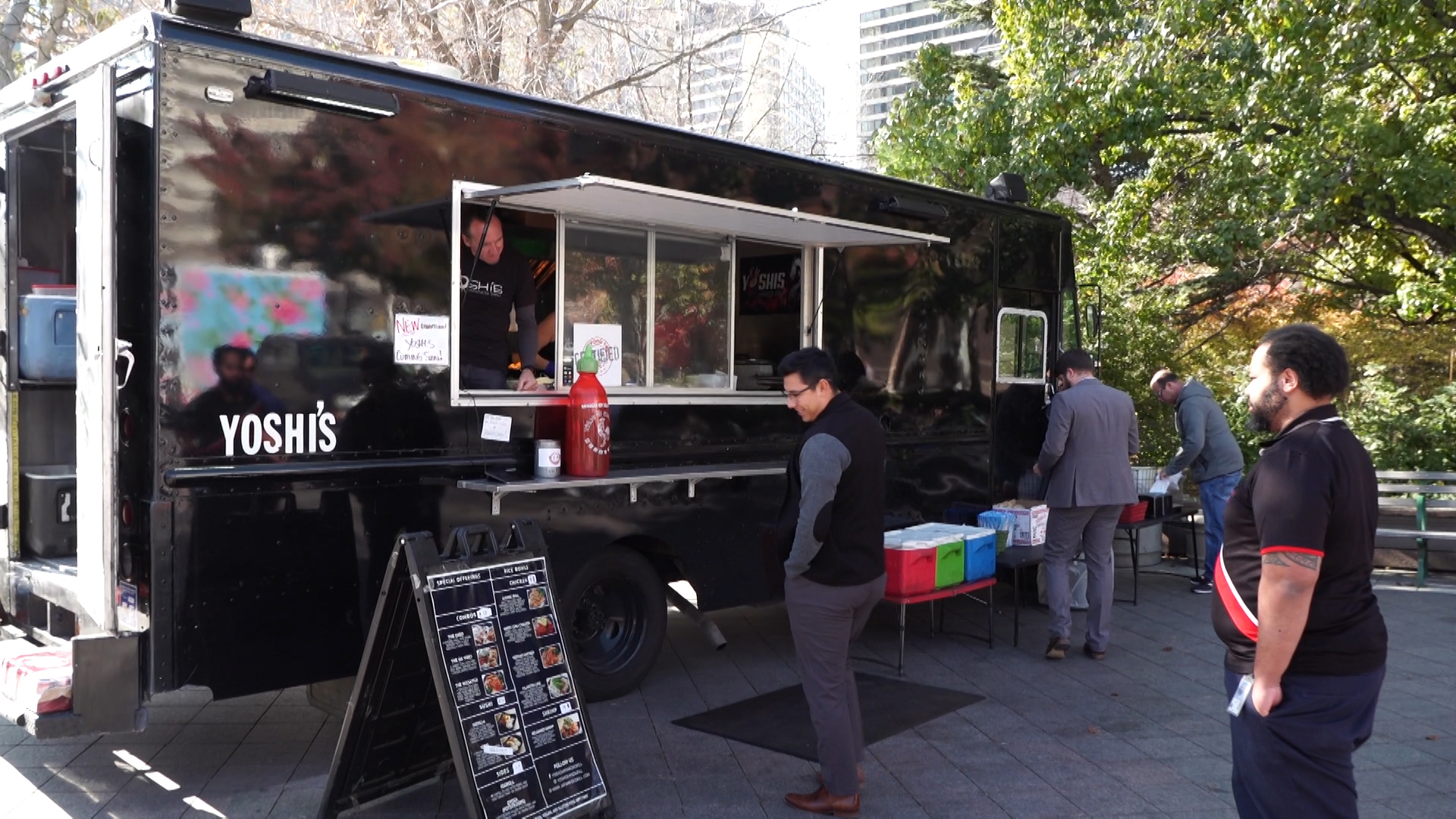 Eddee Johansen is the owner of Yoshi’s Japanese Grill, which boasts two food trucks and a restaurant. Photo: KSL TV