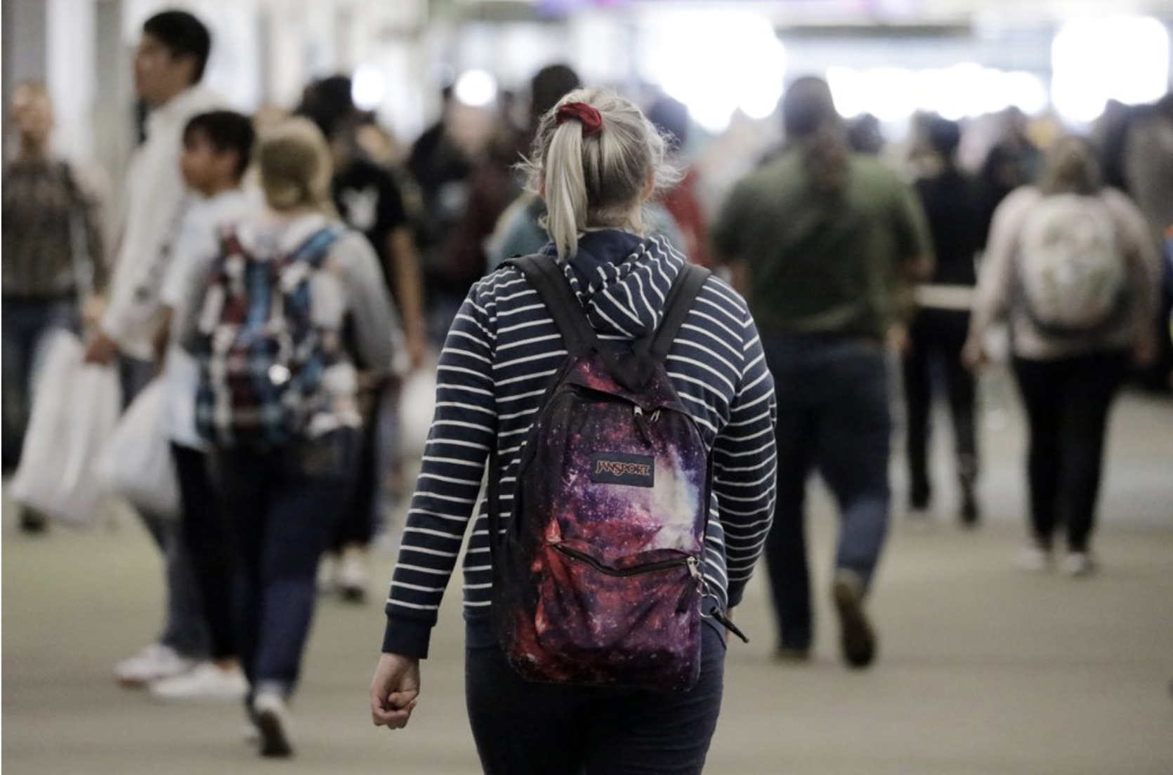 n this Nov. 14, 2019, photo, students walk on the campus of Utah Valley University, in Orem, Utah. More college students are turning to their schools for help with anxiety, depression and other mental health problems. That's according to an Associated Press review of more than three dozen public universities. (AP Photo/Rick Bowmer)