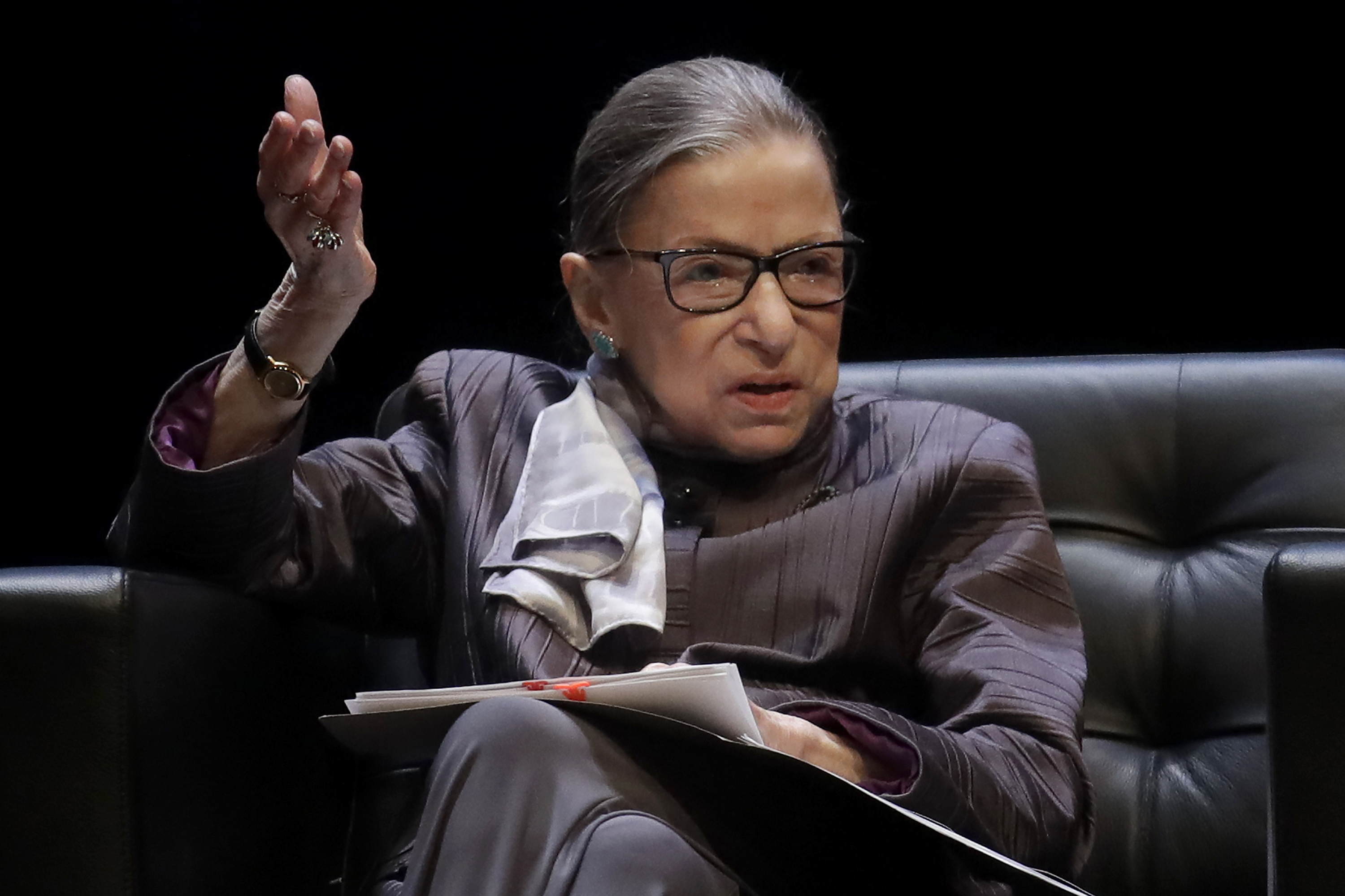 Ruth Bader Ginsburg returns to court after hospital stay