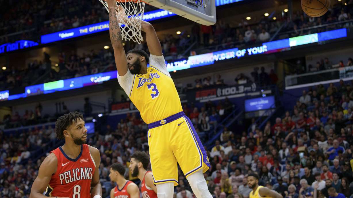 Davis’ 41 points lead Lakers past Pelicans, 114-110