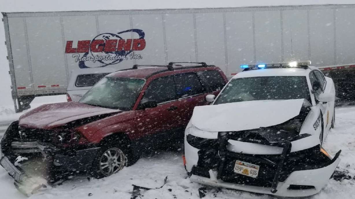 I-15 near Beaver reopened after multiple accidents, trooper hit while responding