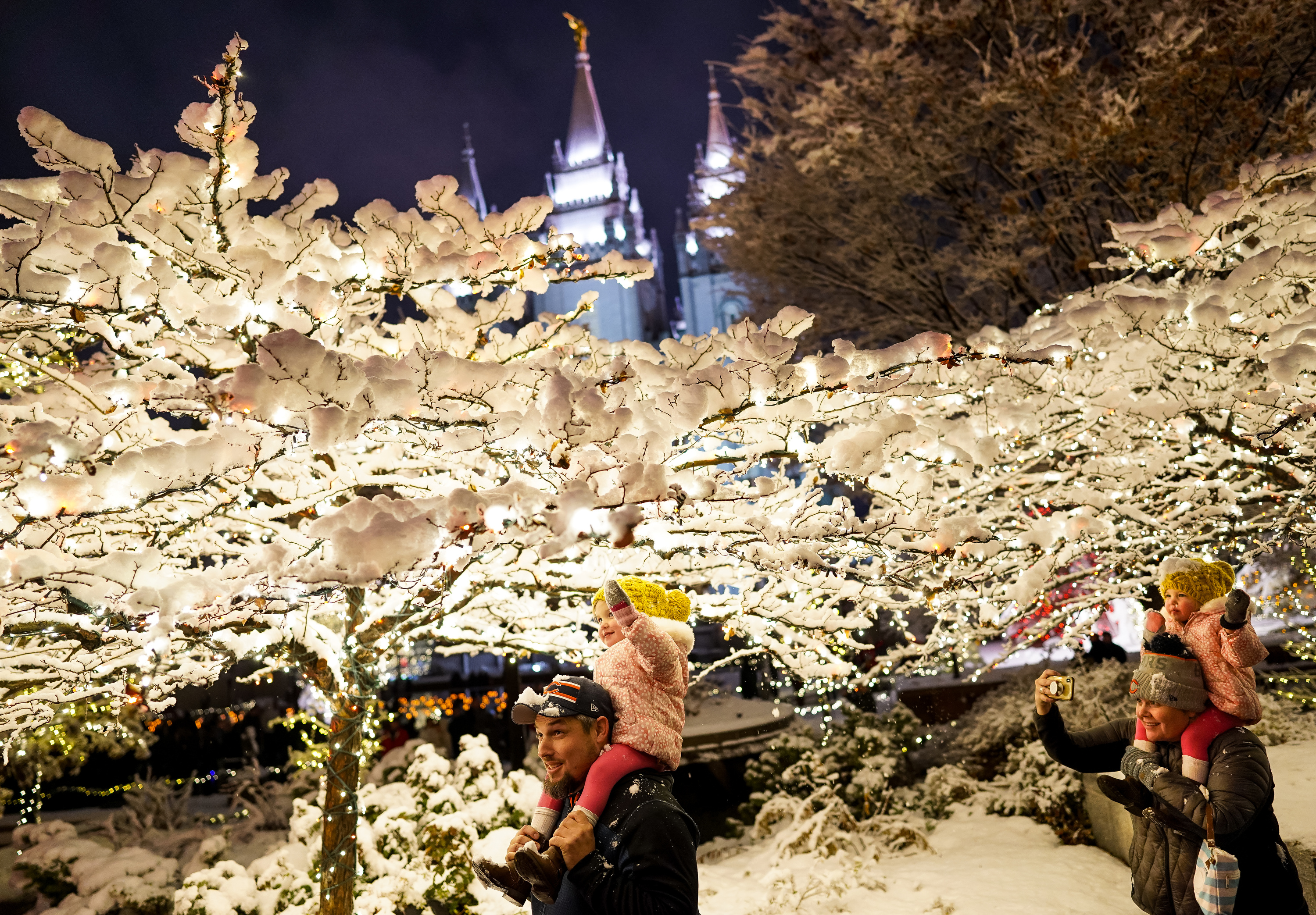 Temple Square’s Christmas display lights up family traditions, faith