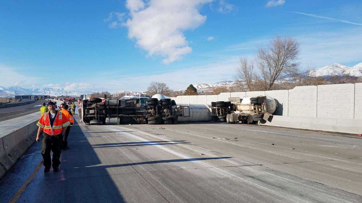 UDOT asks trucks to slow down on I-15 in Lehi after multiple crashes