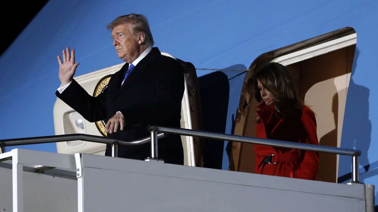 Impeachment shadows Trump on trip to NATO leaders meeting