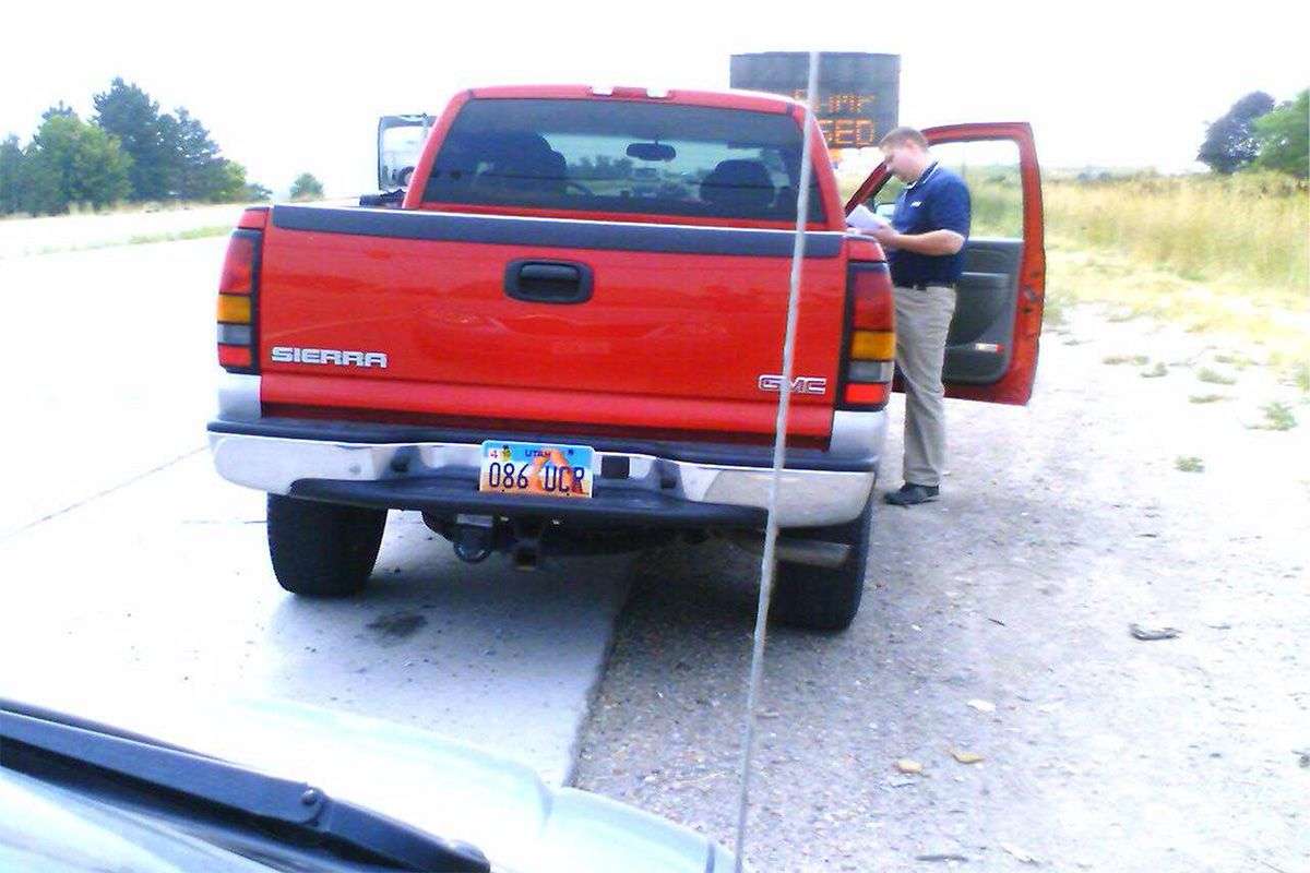 West Valley police retrieved this photo of Jeff Lewis and his GMC truck from a cellphone belonging to Josh Powell following Susan Powell’s disappearance. Josh Powell shot the photo from the side of Bangerter Highway on Sept. 2, 2009.