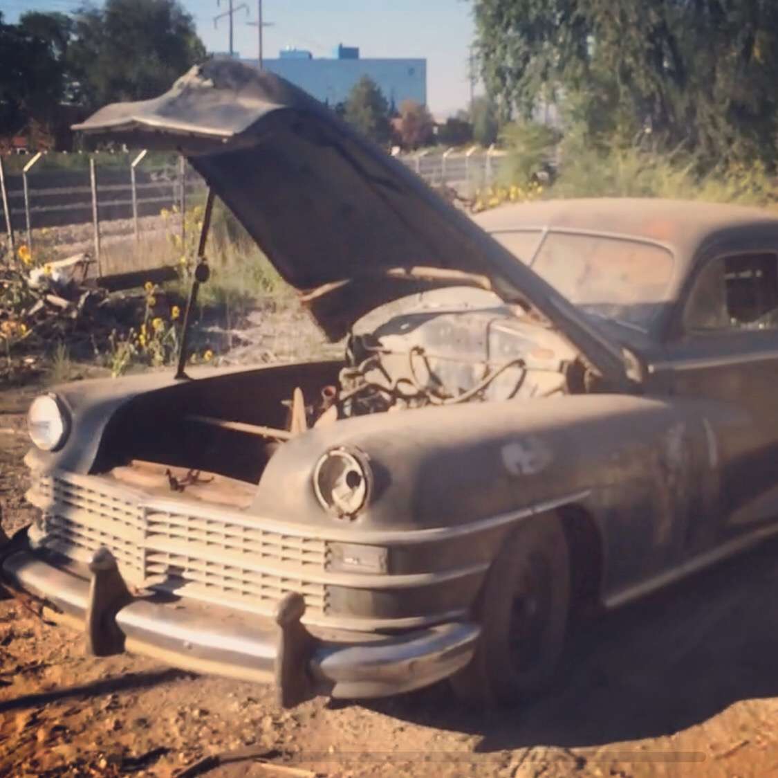 Though stored in a warehouse, Joe Averett's 1948 Chrysler New Yorker made a good home for rats. Averett always wanted a rat rod. But he didn’t plan on the battles he’d have with real rats and the series of blown parts he’d have to replace to get his vehicle going. (Photo: Joe Averett)