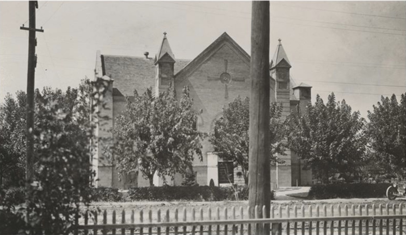 The outside of The Old Meeting House in Millcreek taken in October 1915. According to Preservation Utah, the building was constructed in 1905 and an add-on was constructed sometime between 1928 and 1933. (Photo: Preservation Utah)