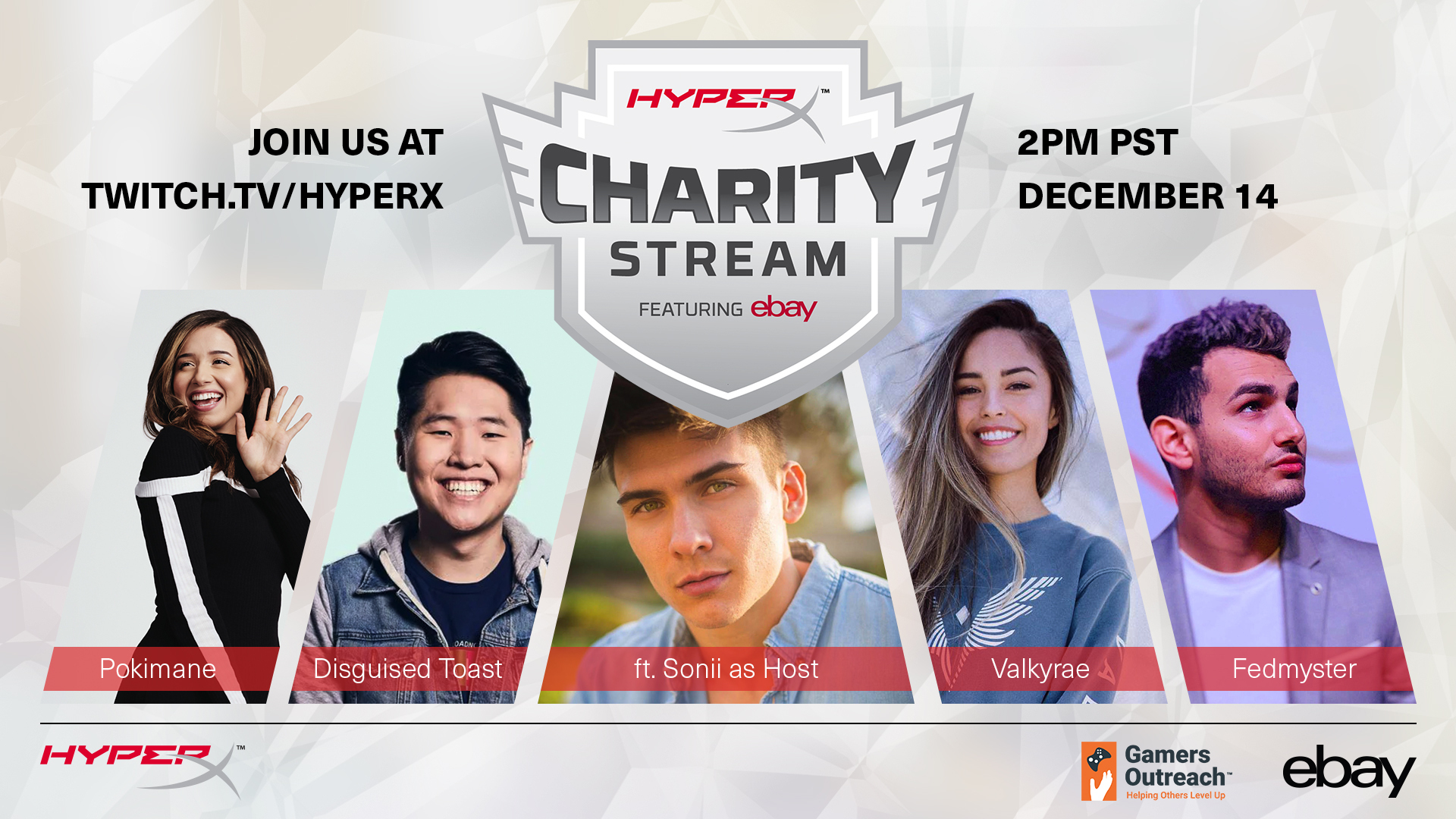 HyperX Partners with eBay and Gamers Outreach for Charity Stream to Benefit Children in Hospitals