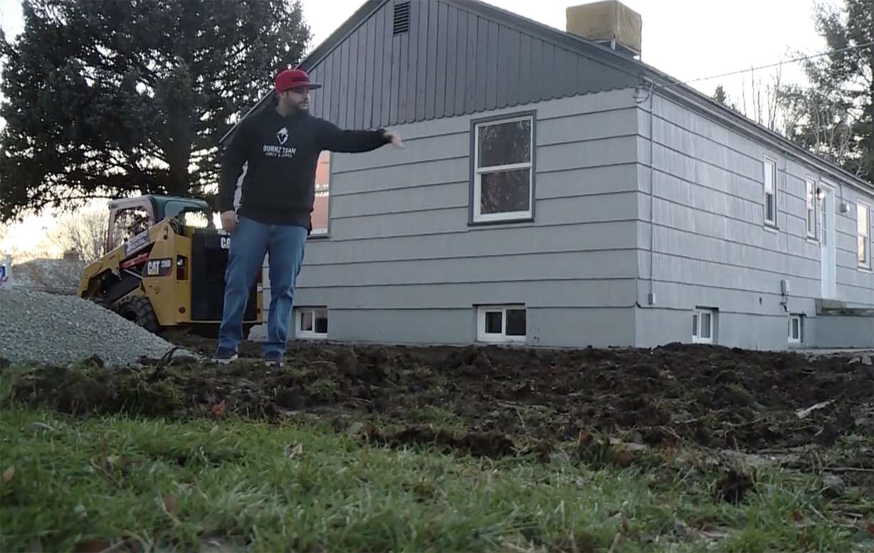 When Michael Burns showed up Sunday, Dec., 8, 2019 to check on the home at 1237 E.Hudson Avenue, he noticed the driveway was gone. Photo: Tanner Siegworth, KSL TV