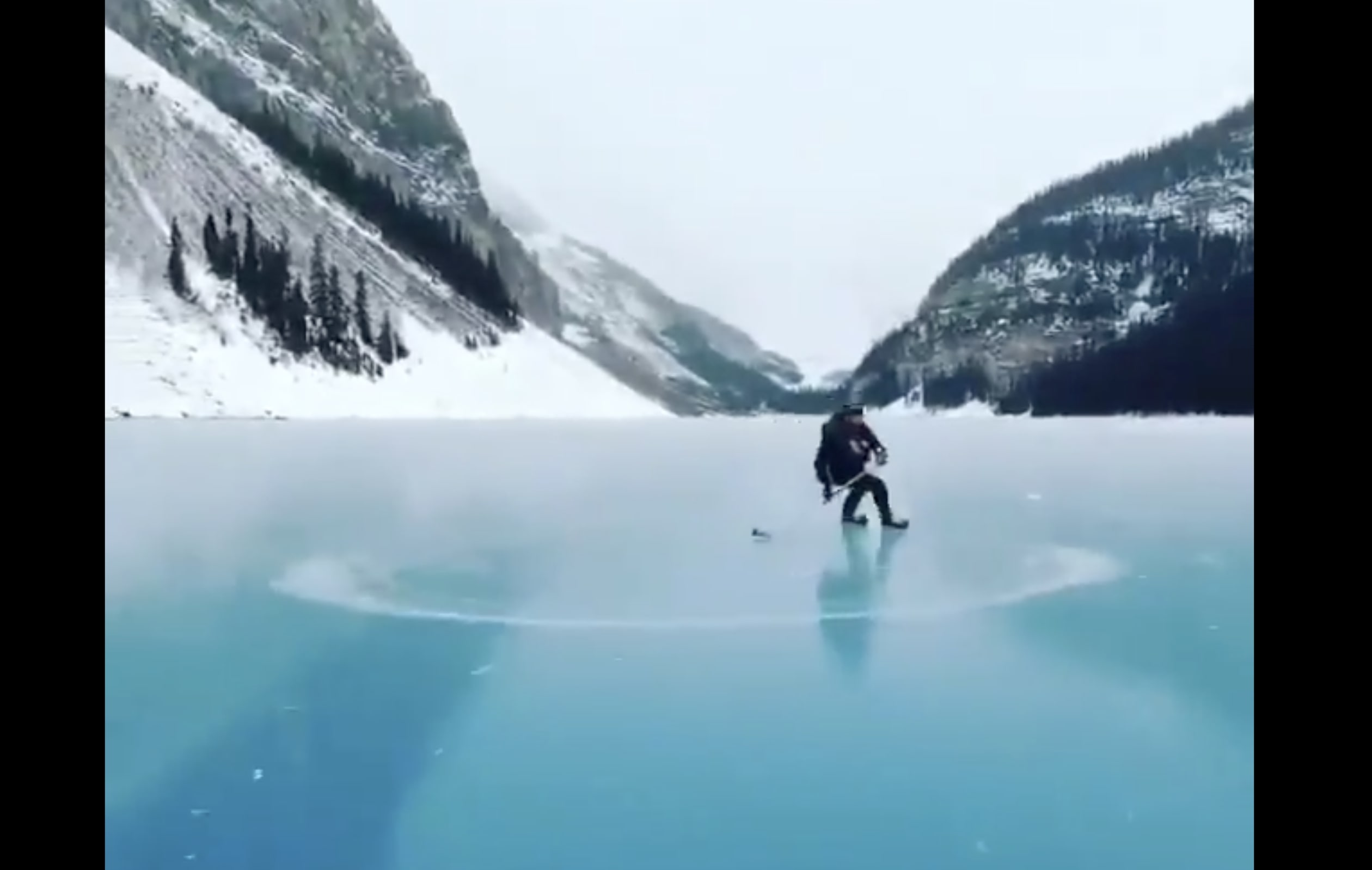 Have You Seen This? Stunning videos of frozen lake hockey