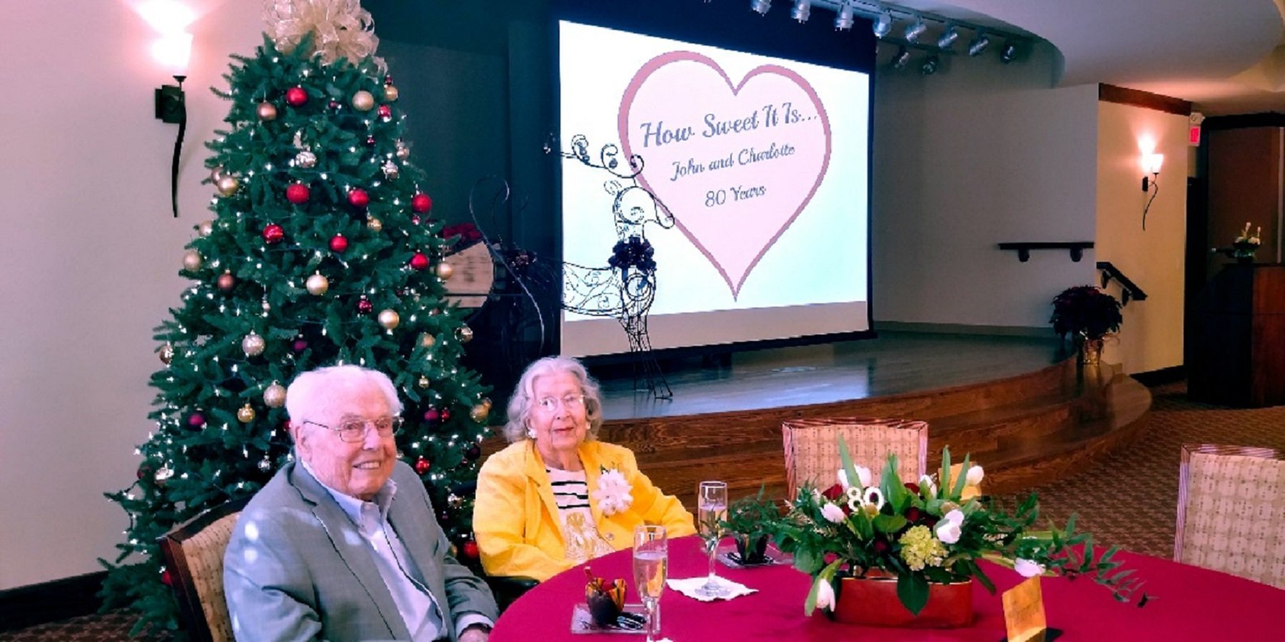 The world's oldest living couple celebrated another major milestone when their senior living community in Austin, Texas, threw them a party for their 80th wedding anniversary. Photo: Longhorn Village Senior Living Community
