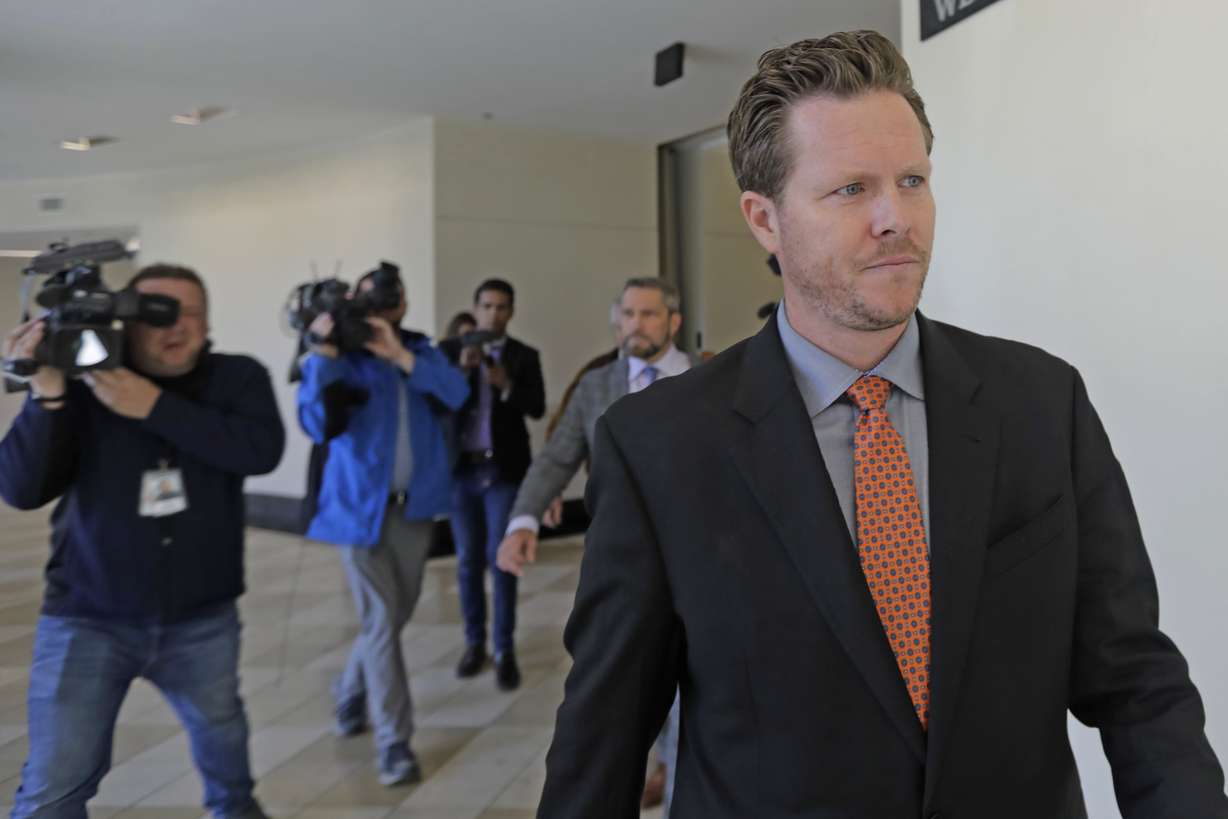 In this Nov. 15, 2019, file photo, Paul Petersen, an Arizona elected official accused of running a multi-state adoption scheme, leaves court following an initial appearance on charges filed in the state in Salt Lake City. Photo: Rick Bowmer, AP Photo, File