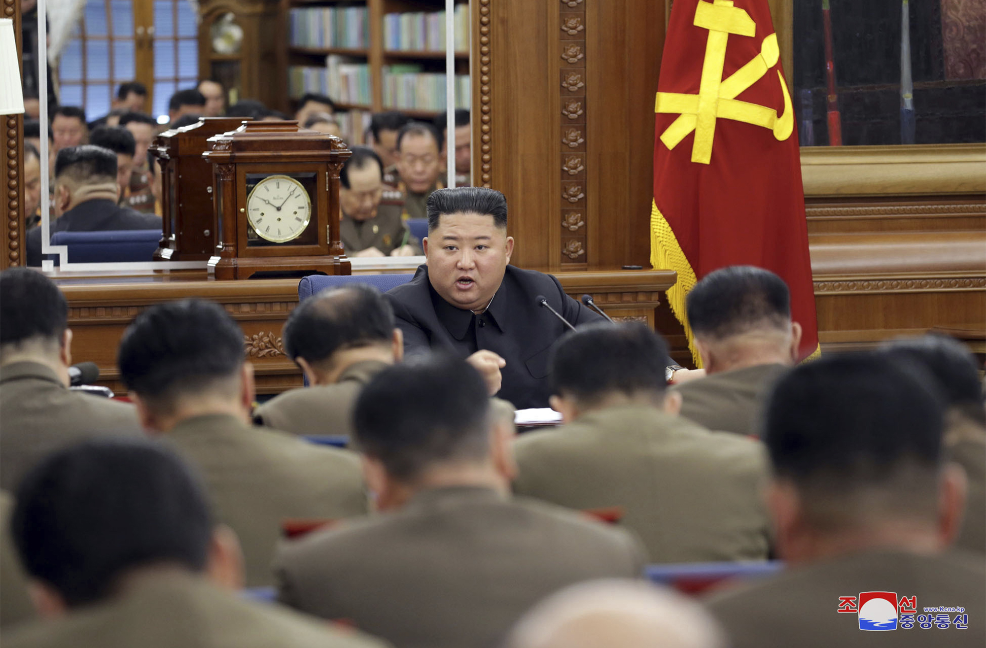 North Korean leader holds party meeting to bolster military