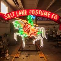 Utah company repairs vintage Salt Lake Costume sign, keeping piece of neon golden age alive