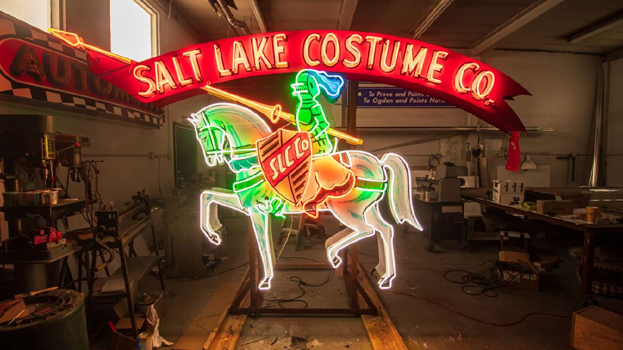 Utah company repairs vintage Salt Lake Costume sign, keeping piece of neon golden age alive