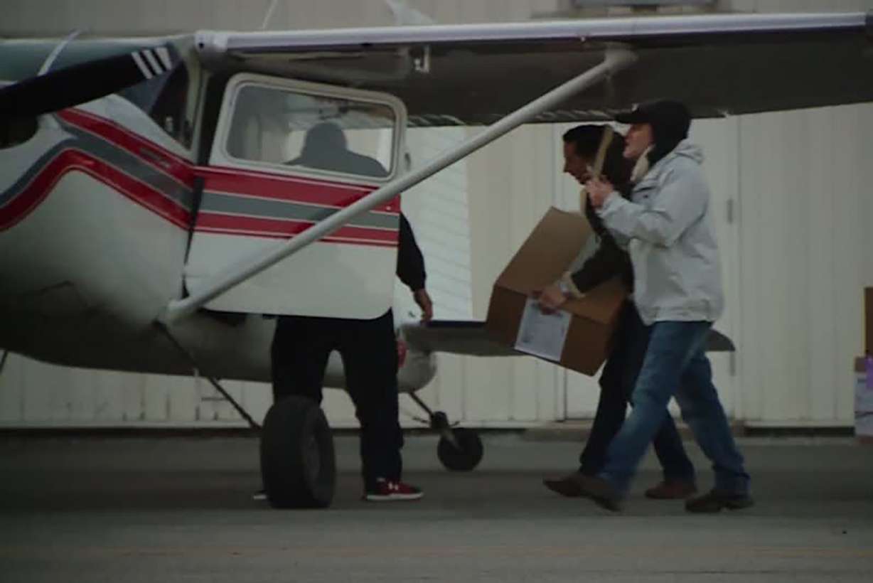 More than a dozen pilots gathered in Salt Lake City to fly Christmas gifts and needed supplies to the Navajo Nation Reservation in southeastern Utah as part of the “Backcountry Santas” program. Photo: KSL TV