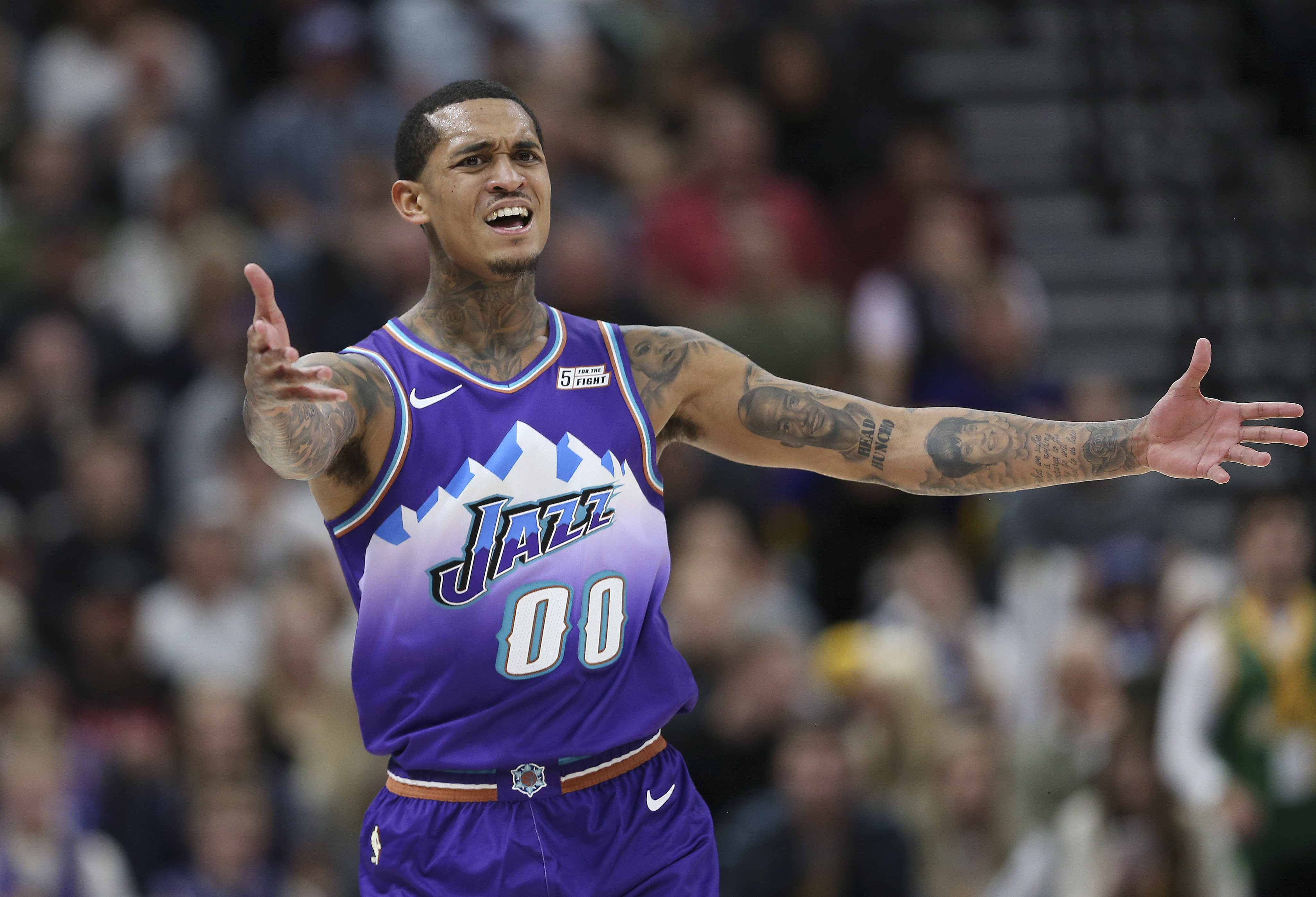 Fans get full Jordan Clarkson Experience in 'throw him in the fire' Jazz debut