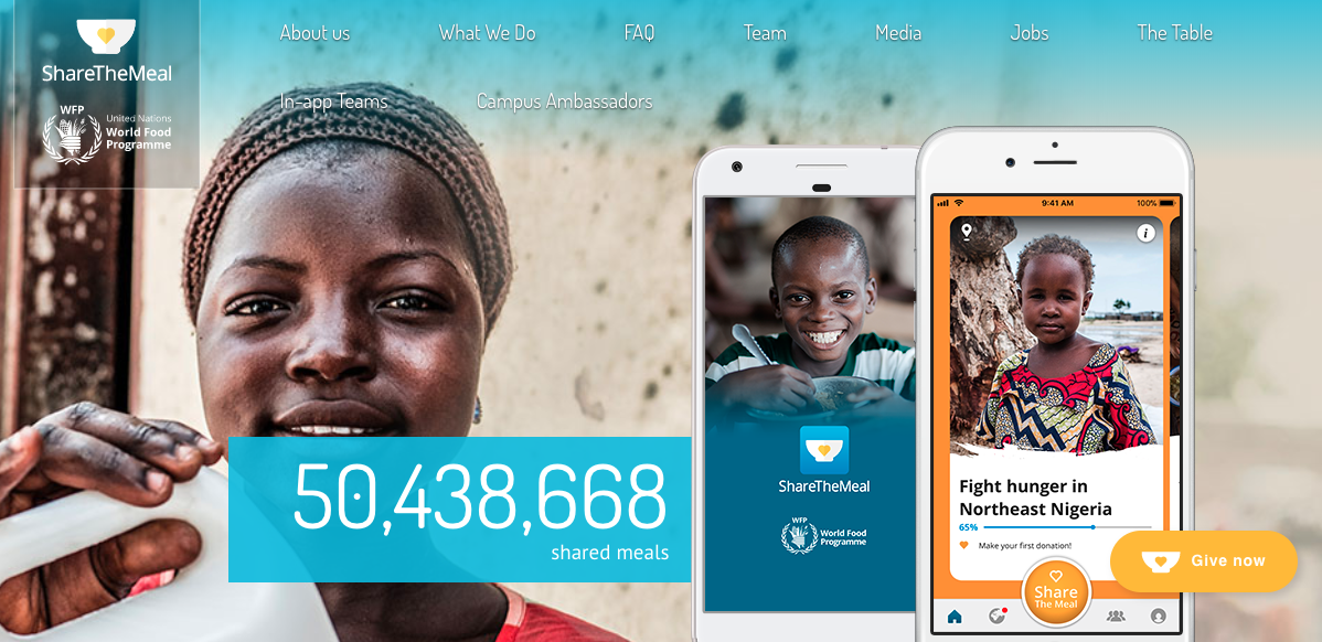 Photo: Screenshot of ShareTheMeal website