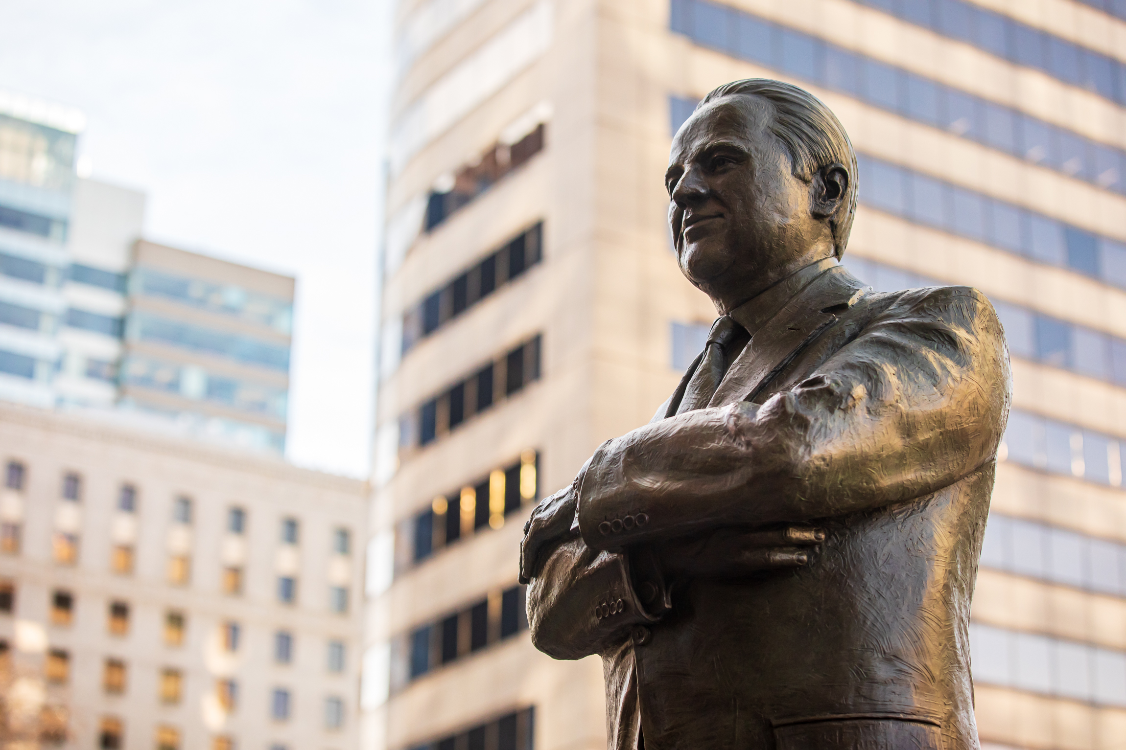 ‘A true visionary’: Late Salt Lake City businessman’s legacy now etched in new downtown statue