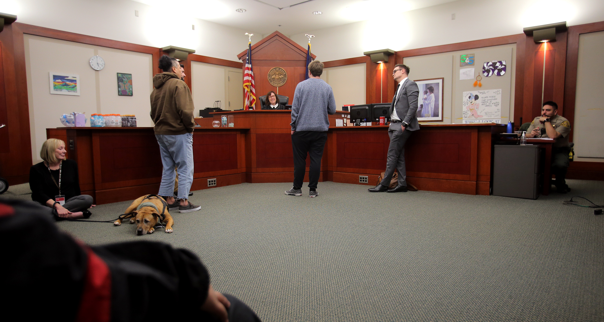 Third District Juvenile Court Judge Elizabeth Knight conducts court graduation day for a young man at the Matheson Courthouse in Salt Lake City on Wednesday, Dec. 18, 2019. Youth that are charged in Utah's juvenile court system and diagnosed with mental illness can have their charges reduced or dropped altogether if they participate in therapy. (Scott G. Winterton, KSL)
