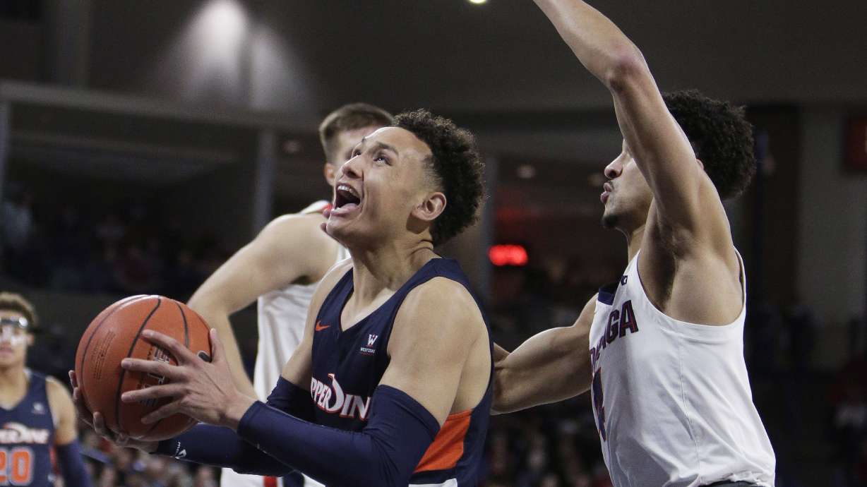 Tillie leads No. 1 Gonzaga over Pepperdine, 75-70